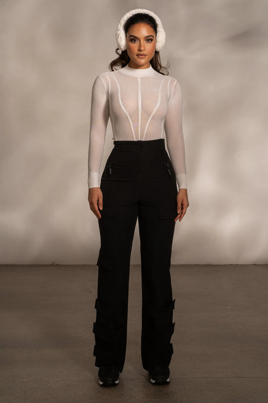 Black Nyah Nylon Utility Pants JLUXLABEL