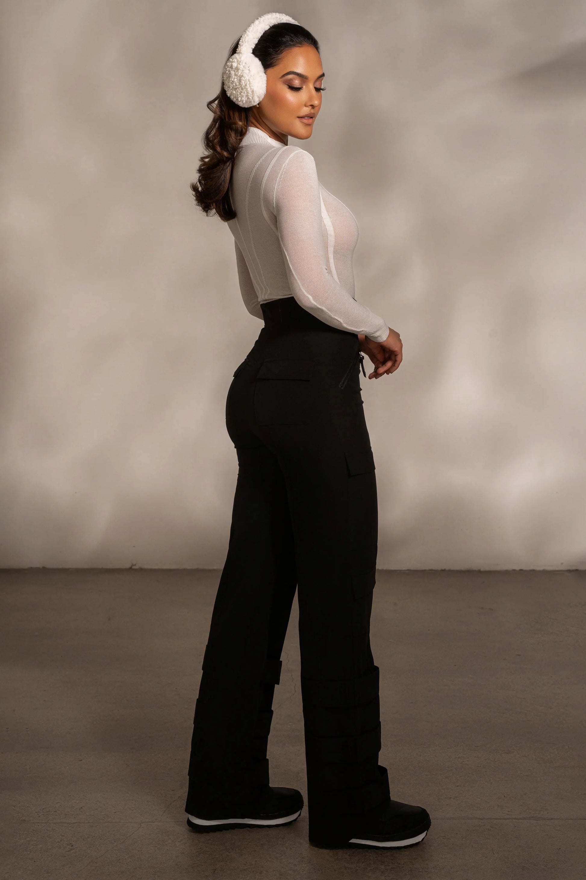 Black Nyah Nylon Utility Pants JLUXLABEL