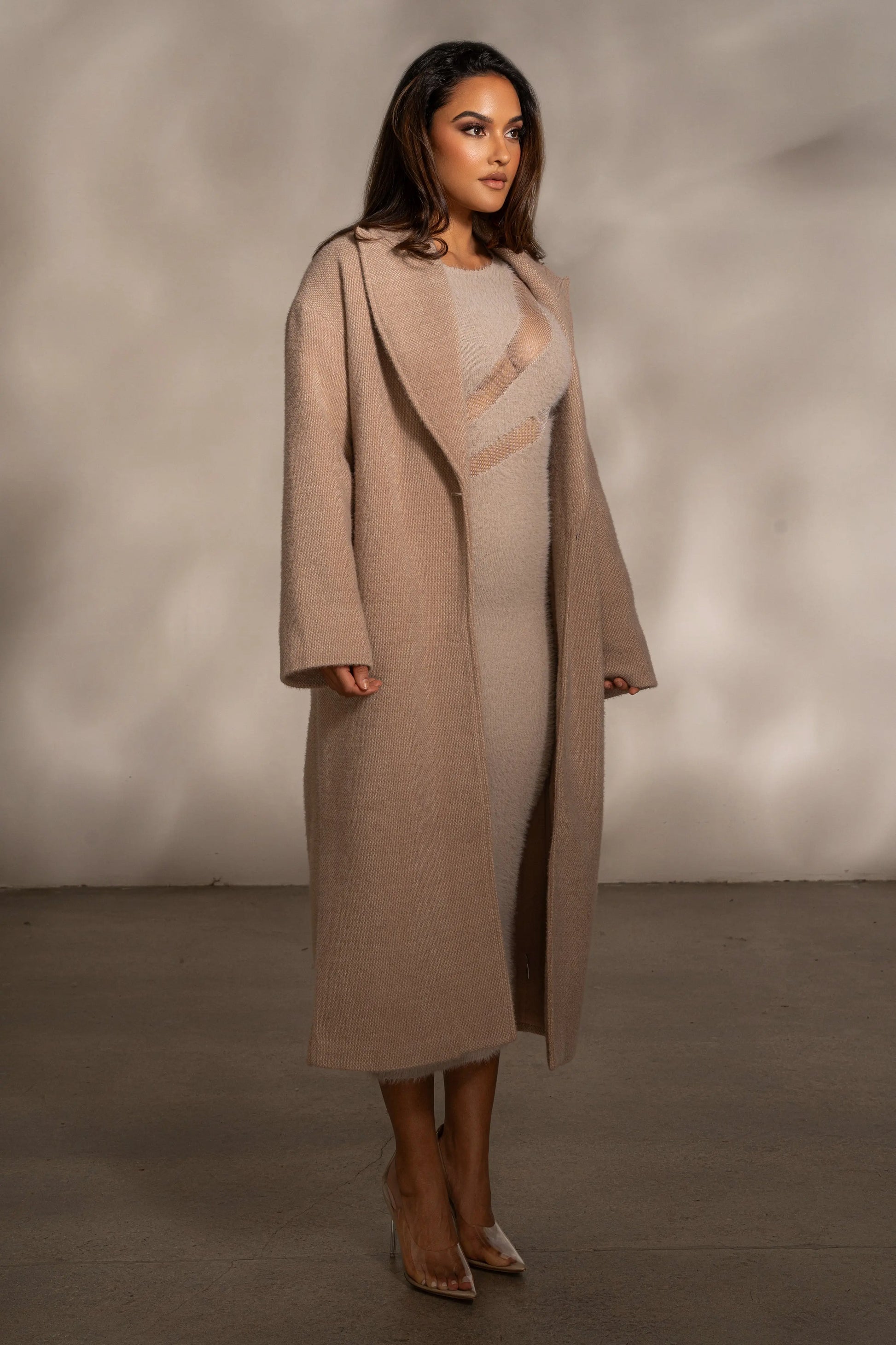 Sand Dion Oversized Coat JLUXLABEL
