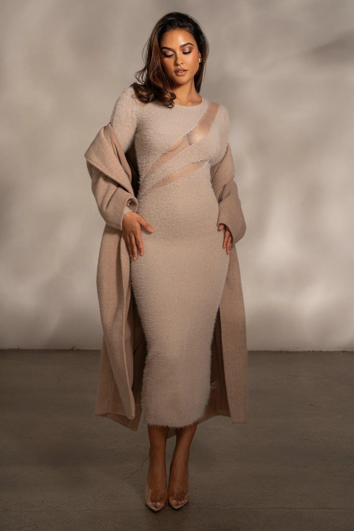 Sand Dion Oversized Coat JLUXLABEL