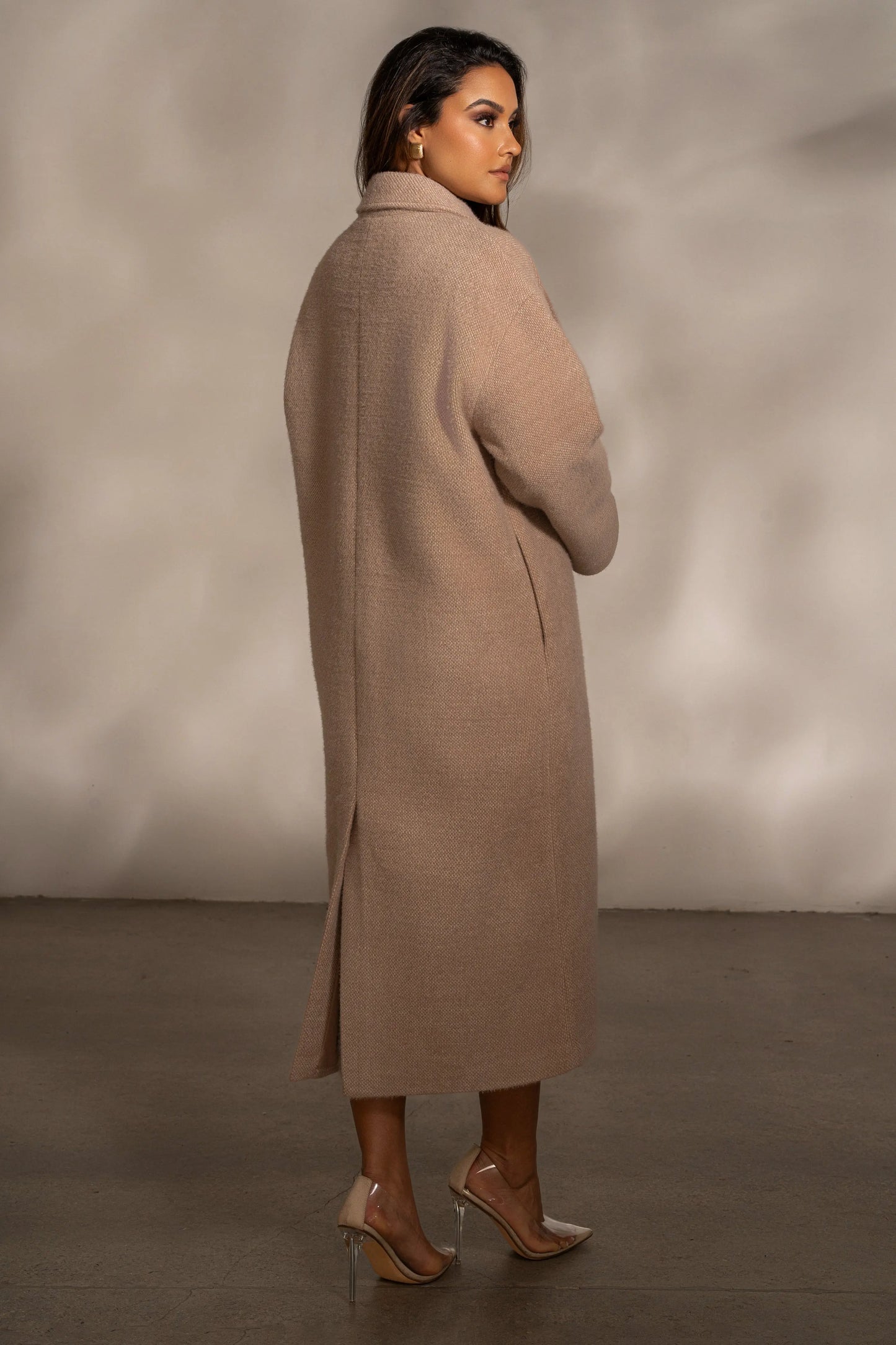 Sand Dion Oversized Coat JLUXLABEL