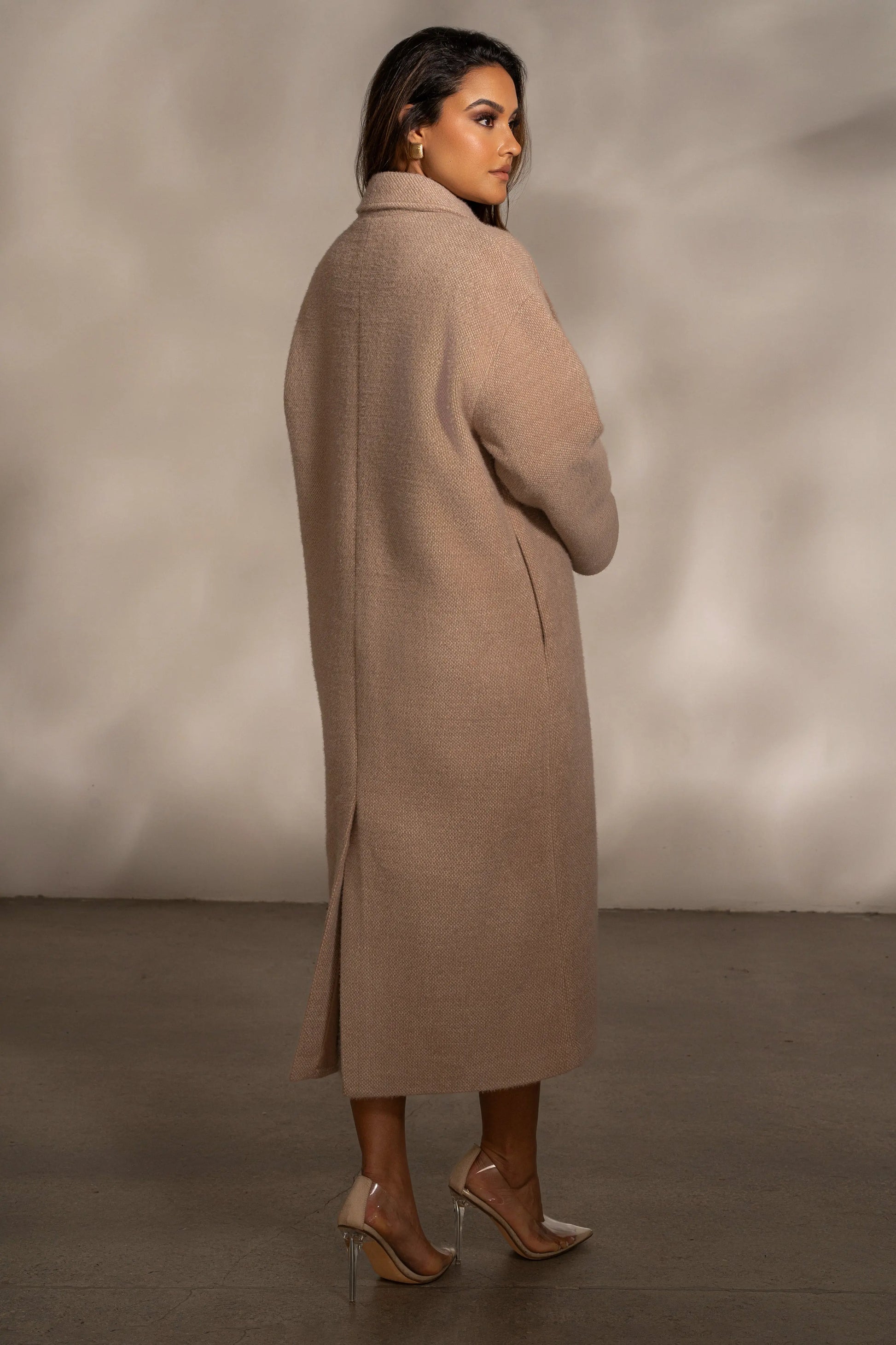 Sand Dion Oversized Coat JLUXLABEL