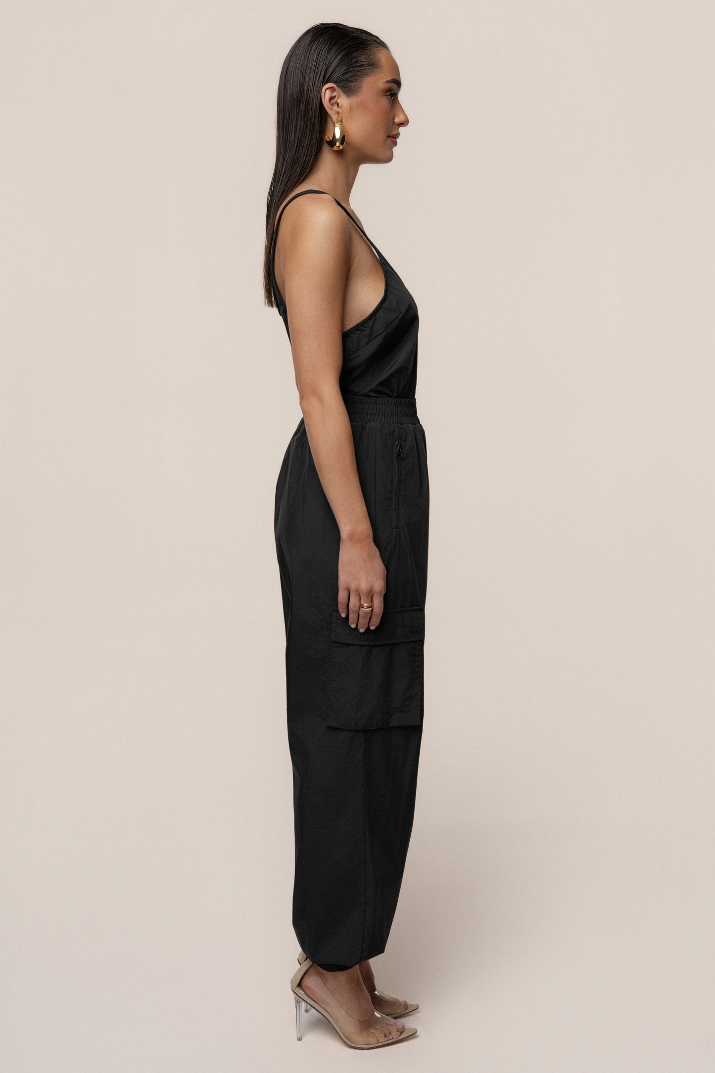 Black Active Scoop Neck Top