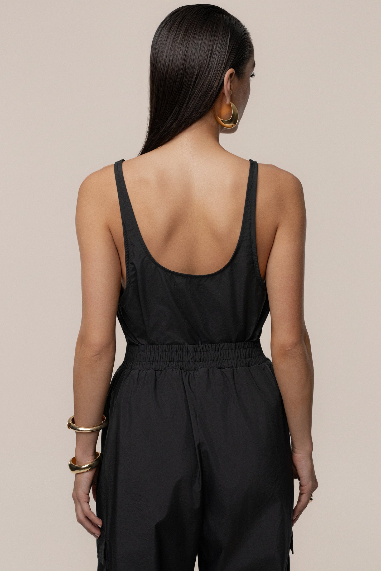 Black Active Scoop Neck Top