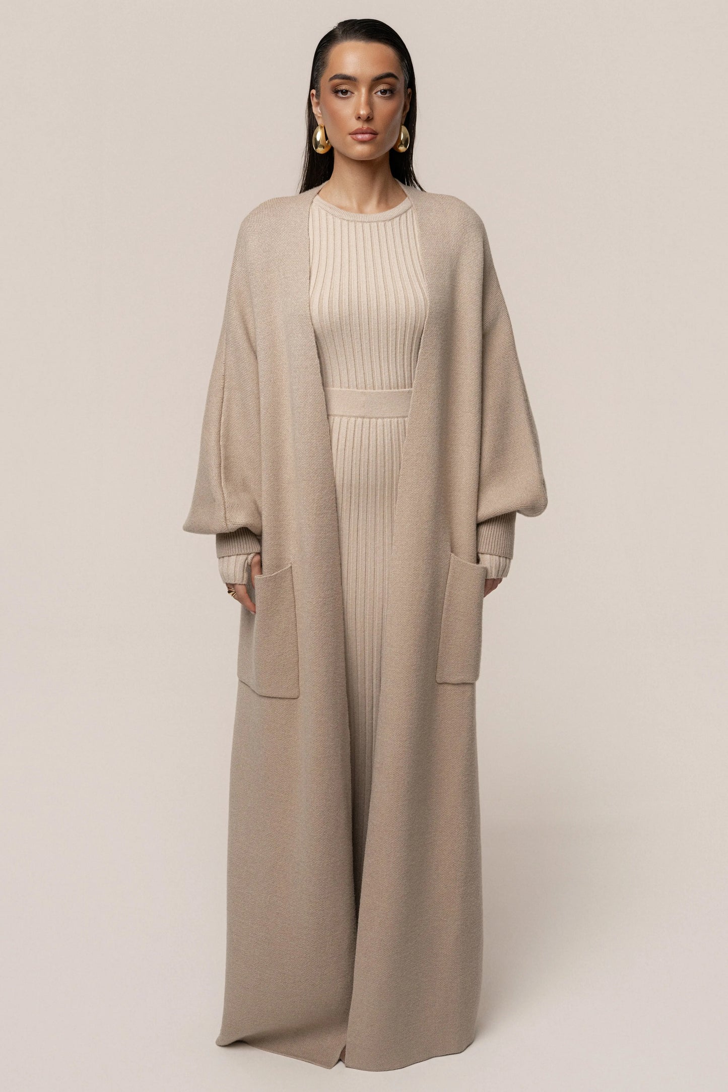 Beige Soft Embrace Cardigan JLUXLABEL