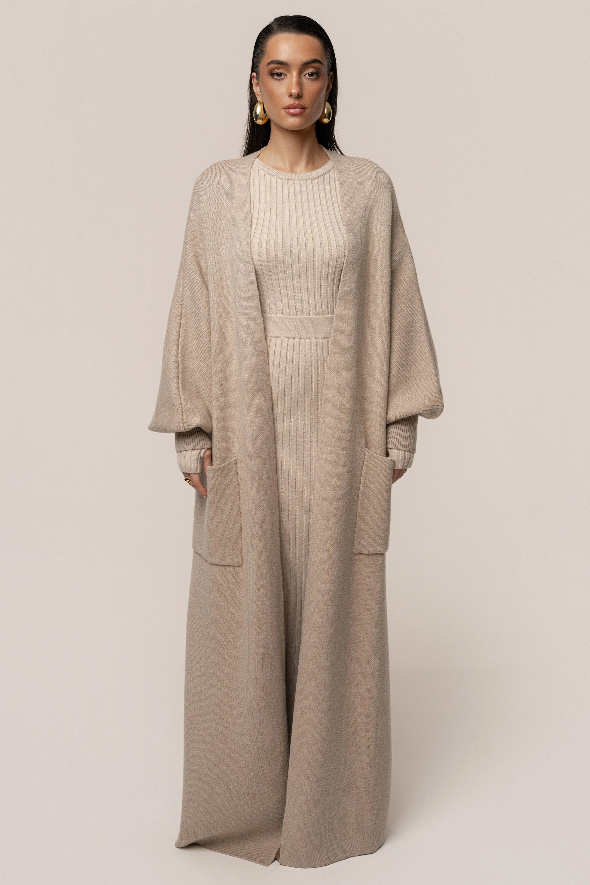 Beige Soft Embrace Cardigan JLUXLABEL
