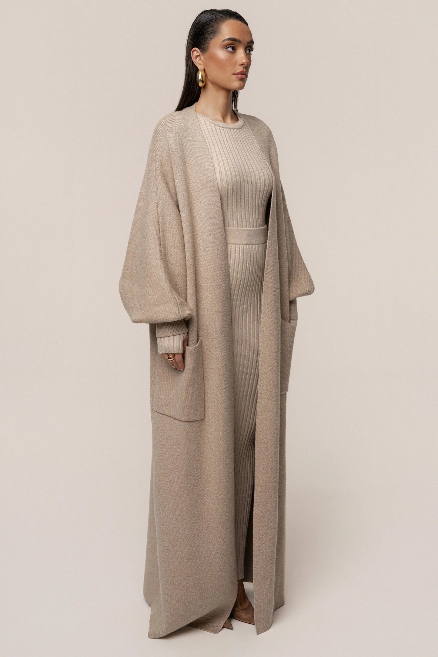 Beige Soft Embrace Cardigan JLUXLABEL