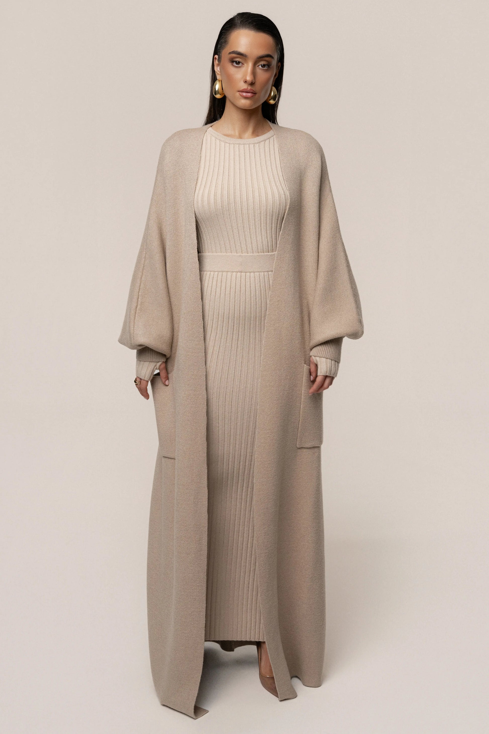 Beige Soft Embrace Cardigan JLUXLABEL