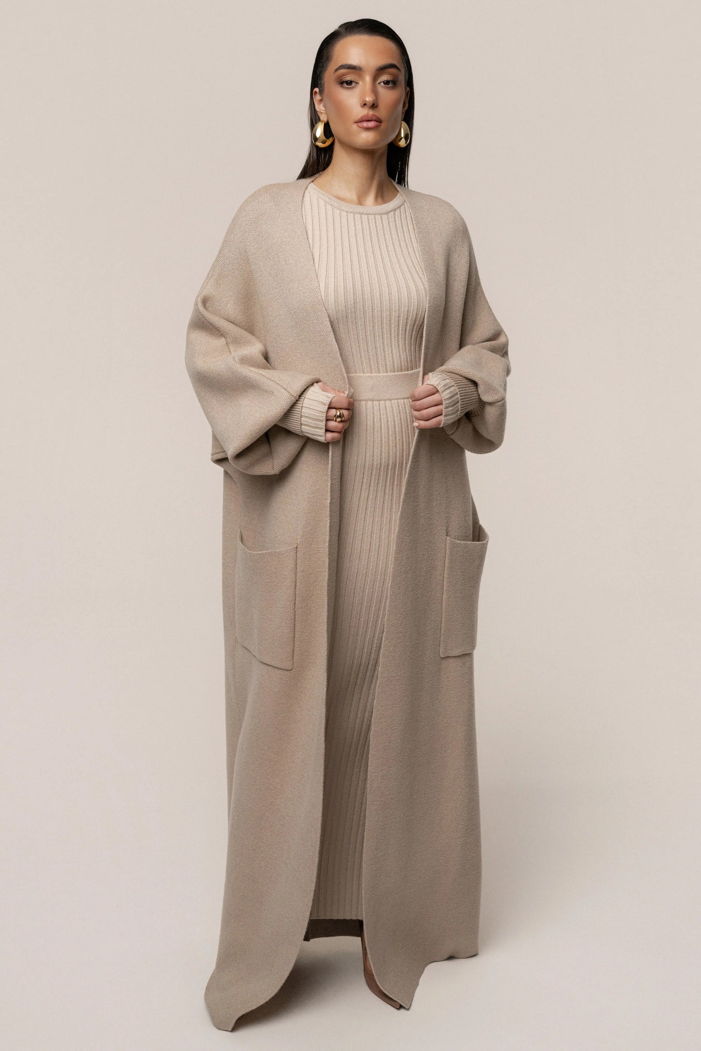 Beige Soft Embrace Cardigan JLUXLABEL