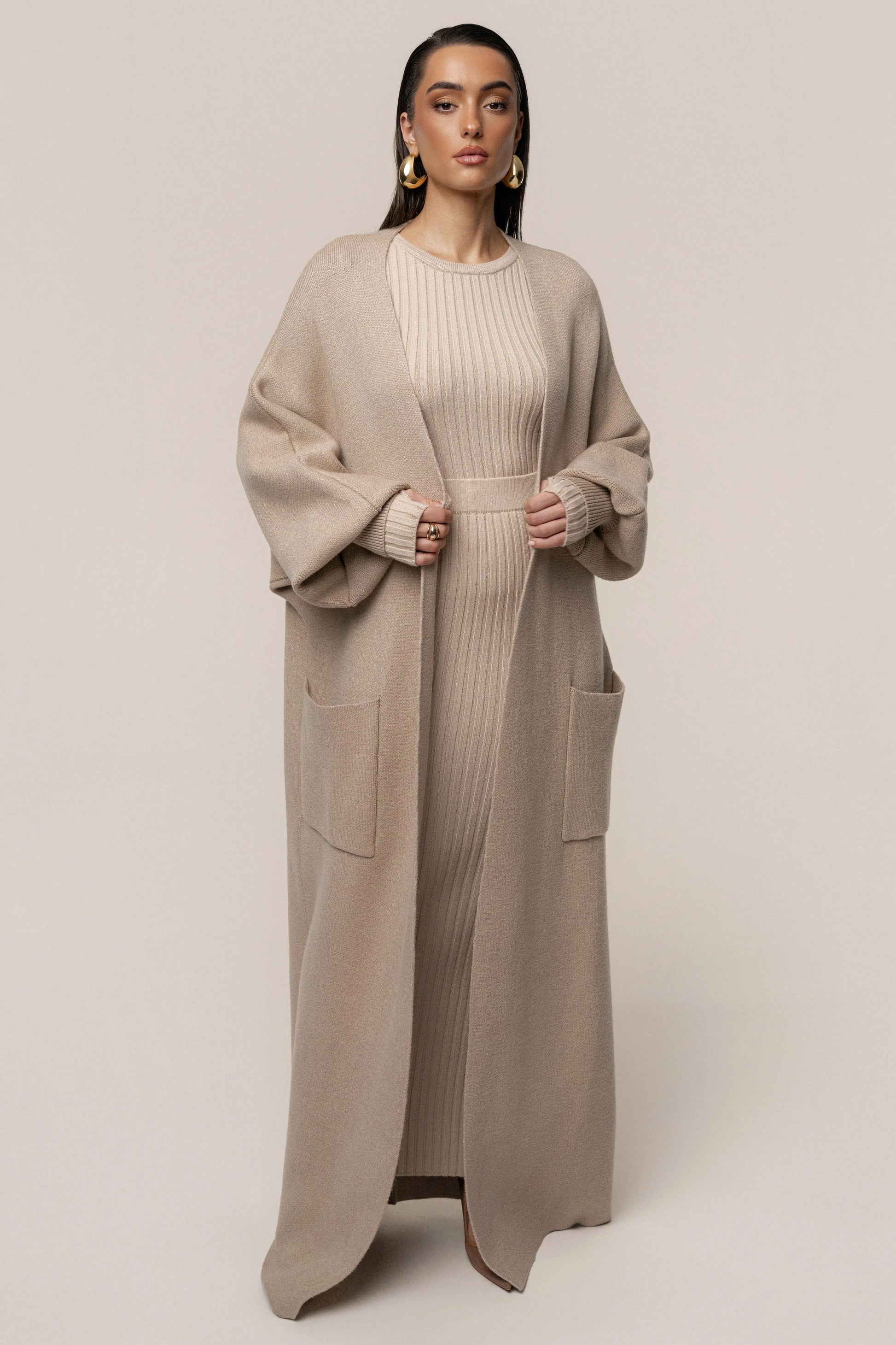 Beige Soft Embrace Cardigan JLUXLABEL