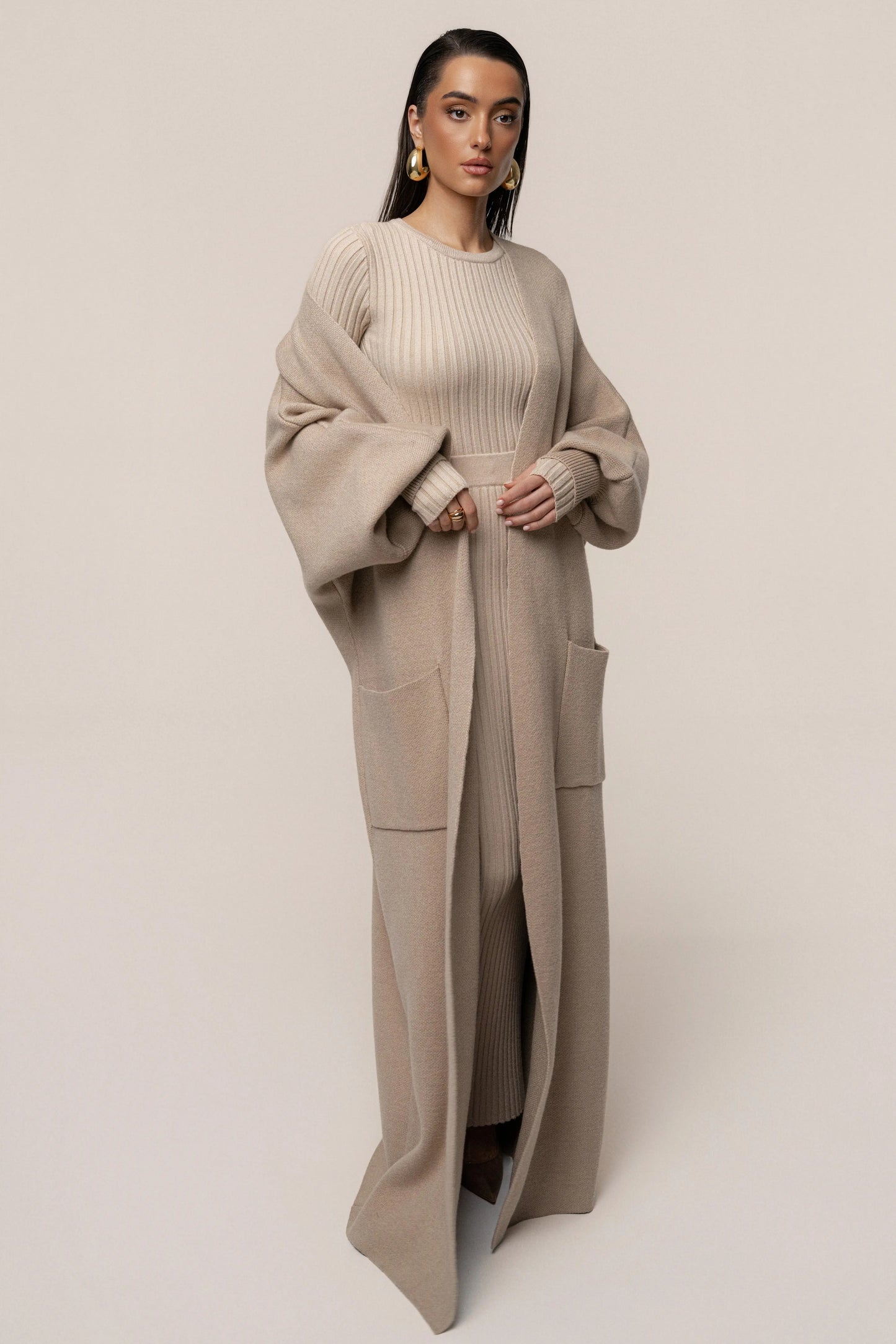 Beige Soft Embrace Cardigan JLUXLABEL