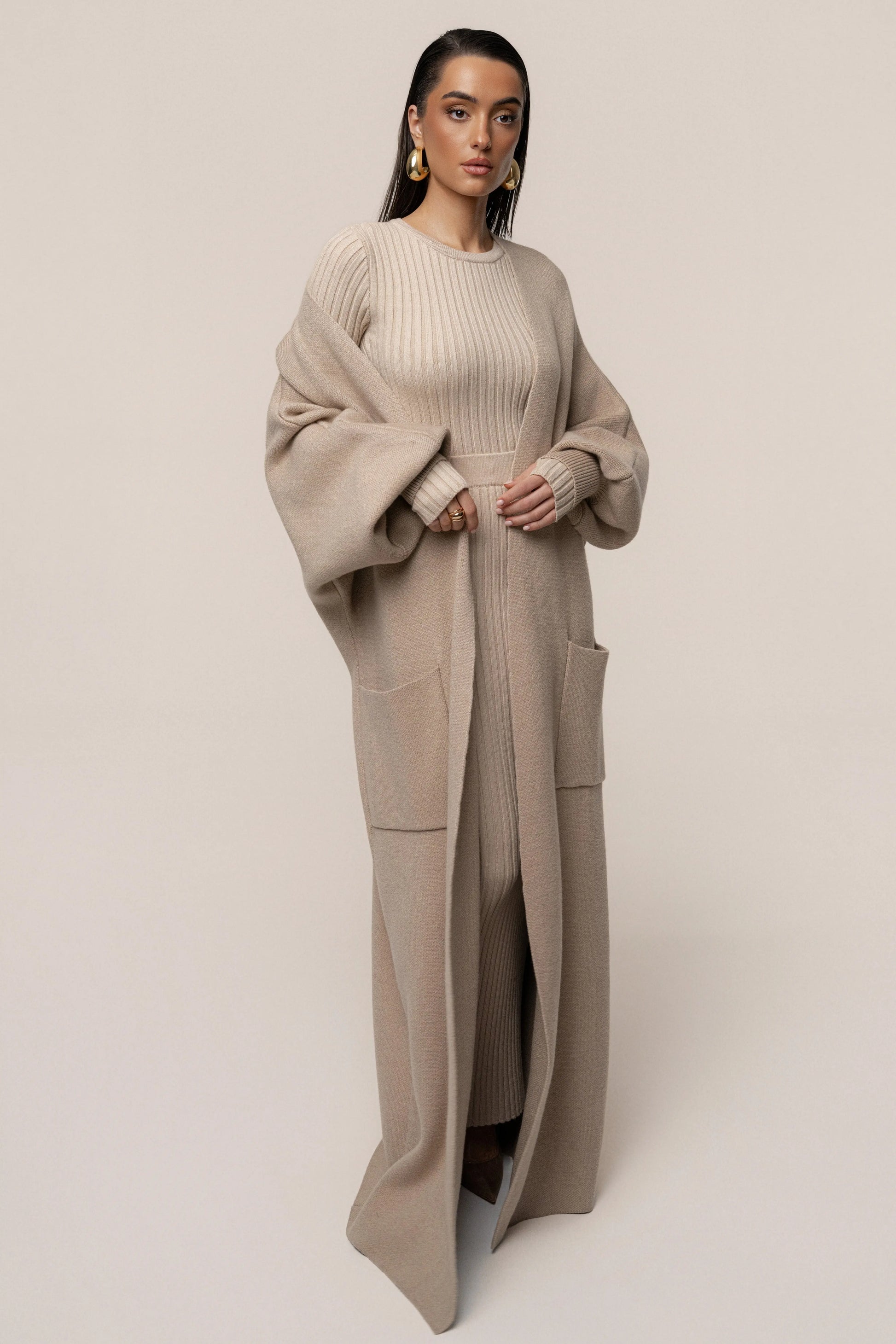 Beige Soft Embrace Cardigan JLUXLABEL