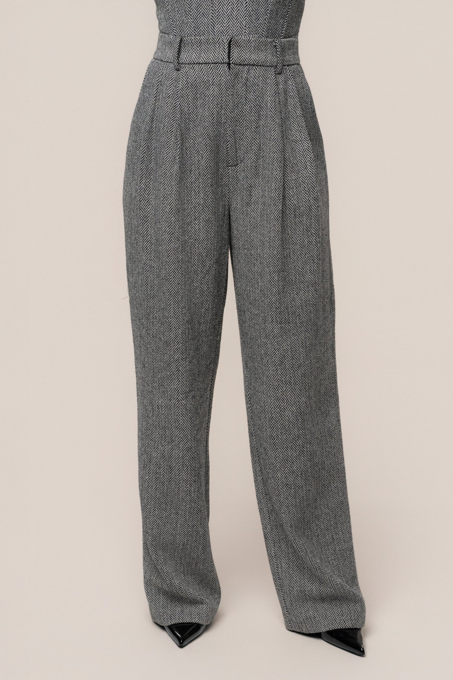 Classic Herringbone Trousers JLUXLABEL