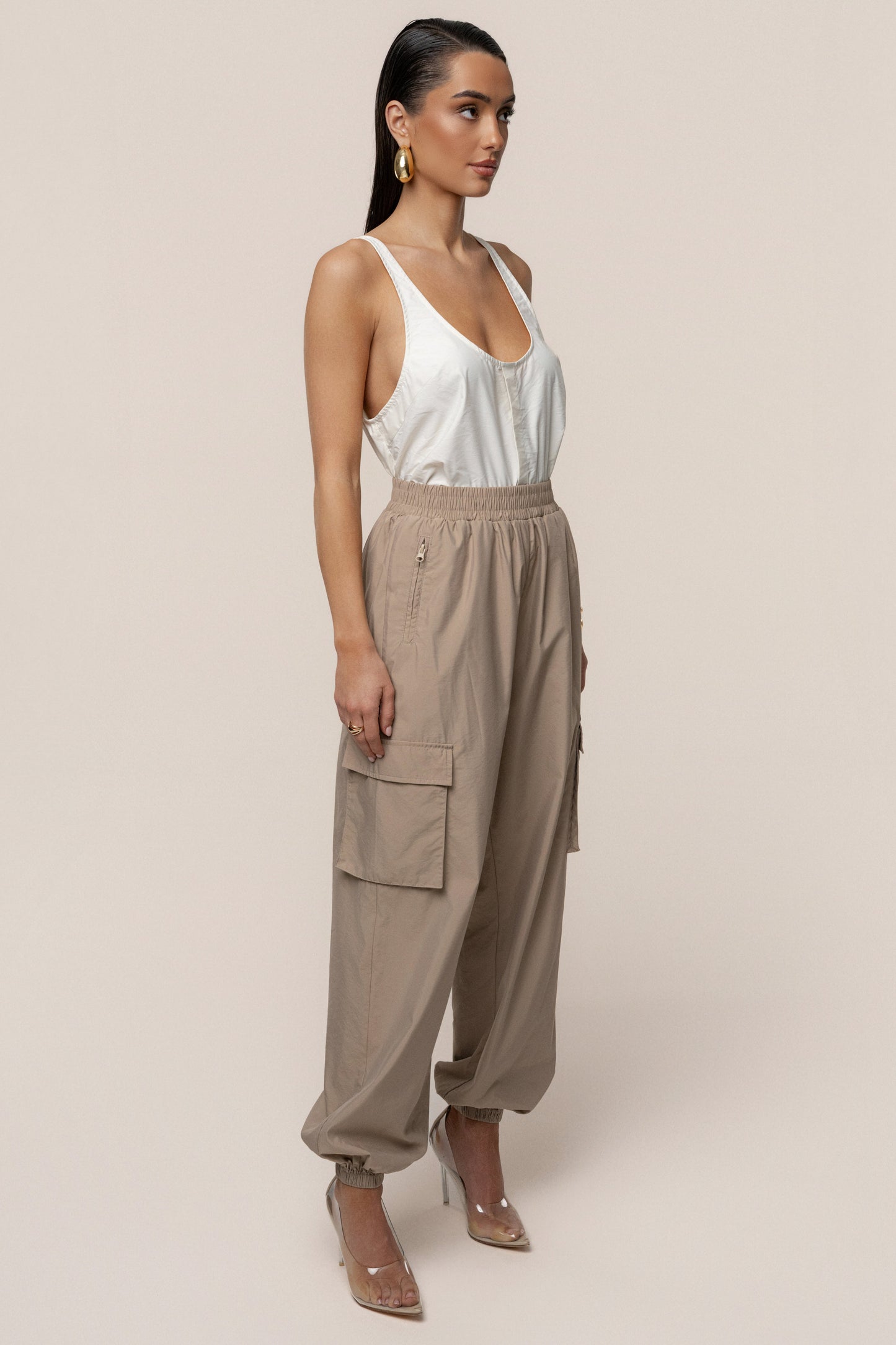 Ivory Active Scoop Neck Top