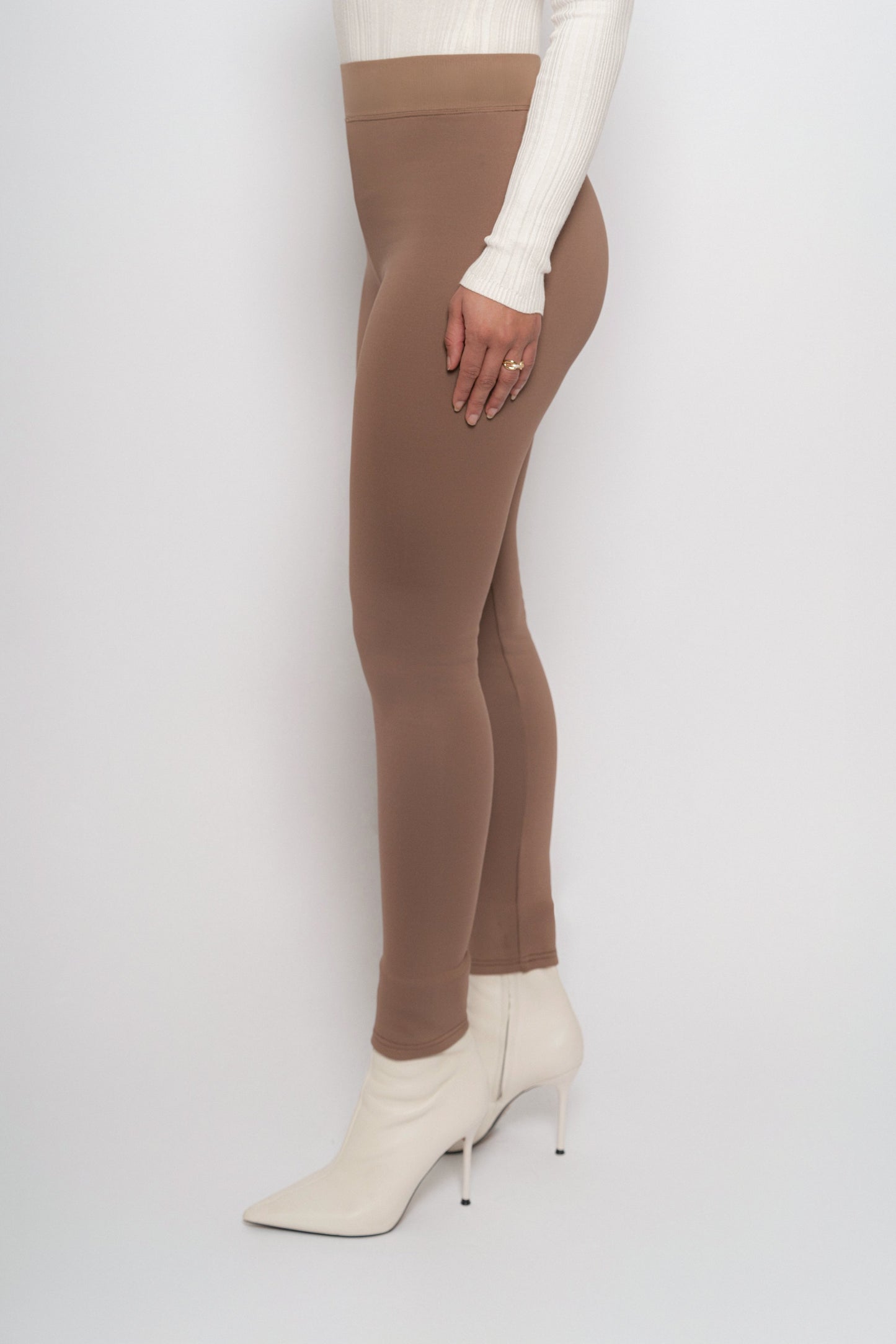 Brown Essential High-Waist Leggings