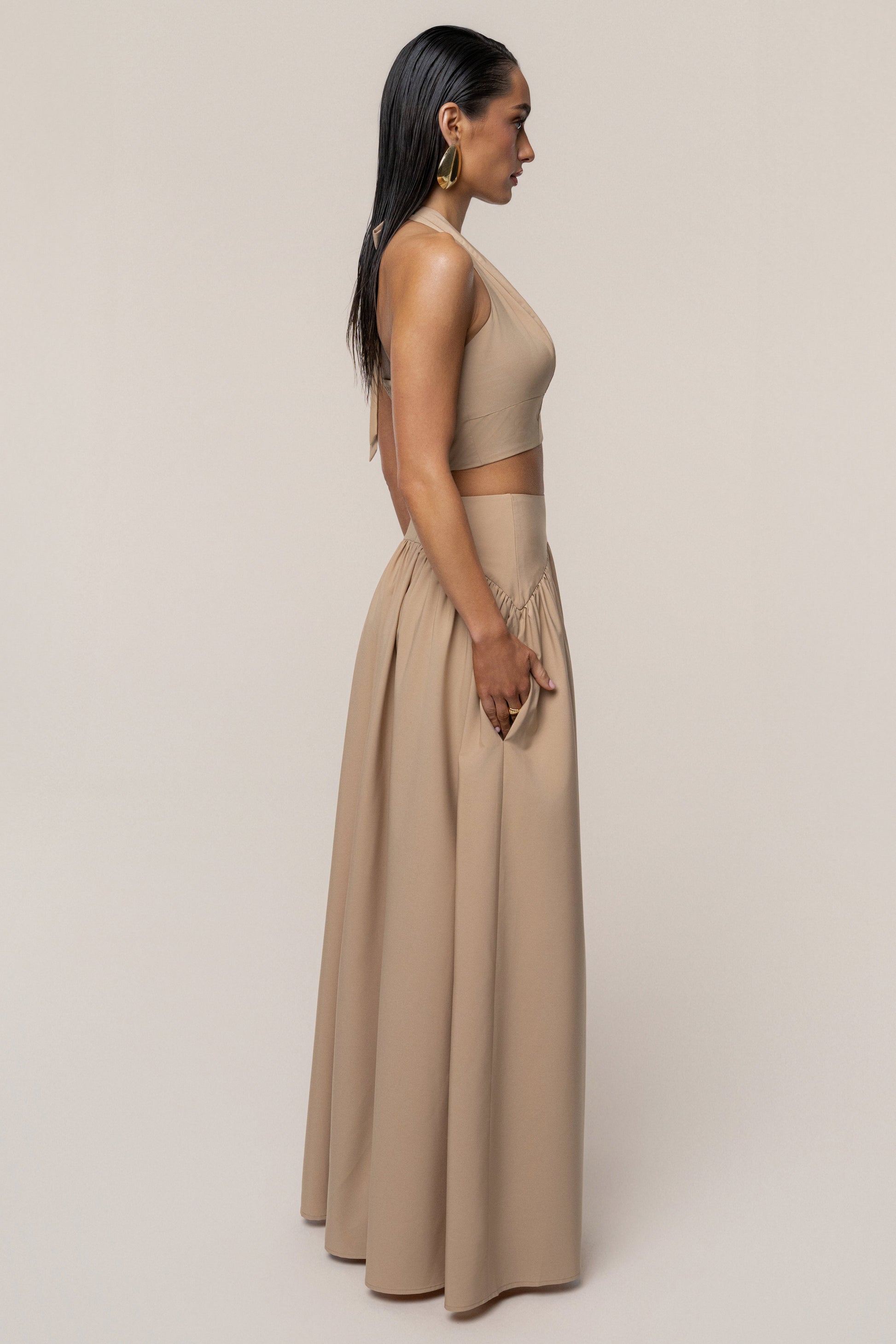 PRE-ORDER Tan Haven Skirt Set JLUXLABEL