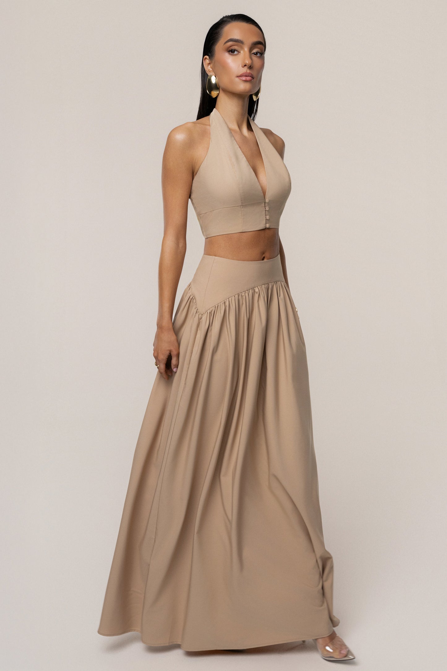 PRE-ORDER Tan Haven Skirt Set JLUXLABEL