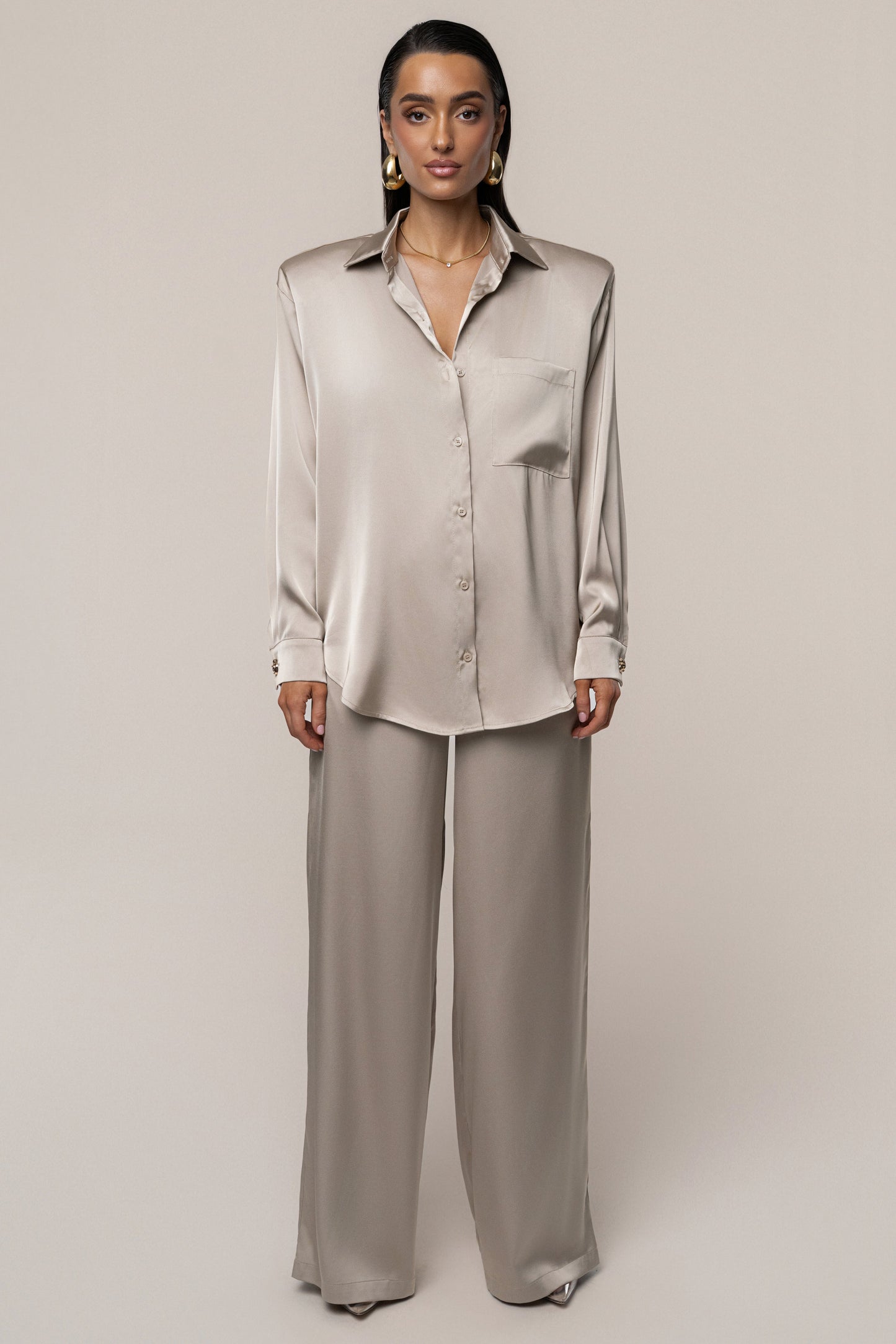 Beige Sunny Day Drawstring Pants JLUXLABEL