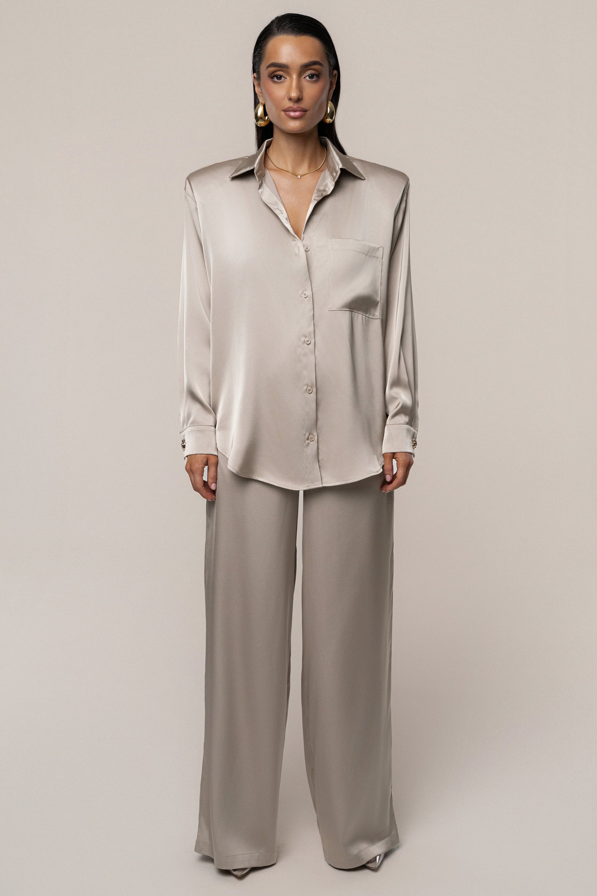 Beige Sunny Day Drawstring Pants JLUXLABEL