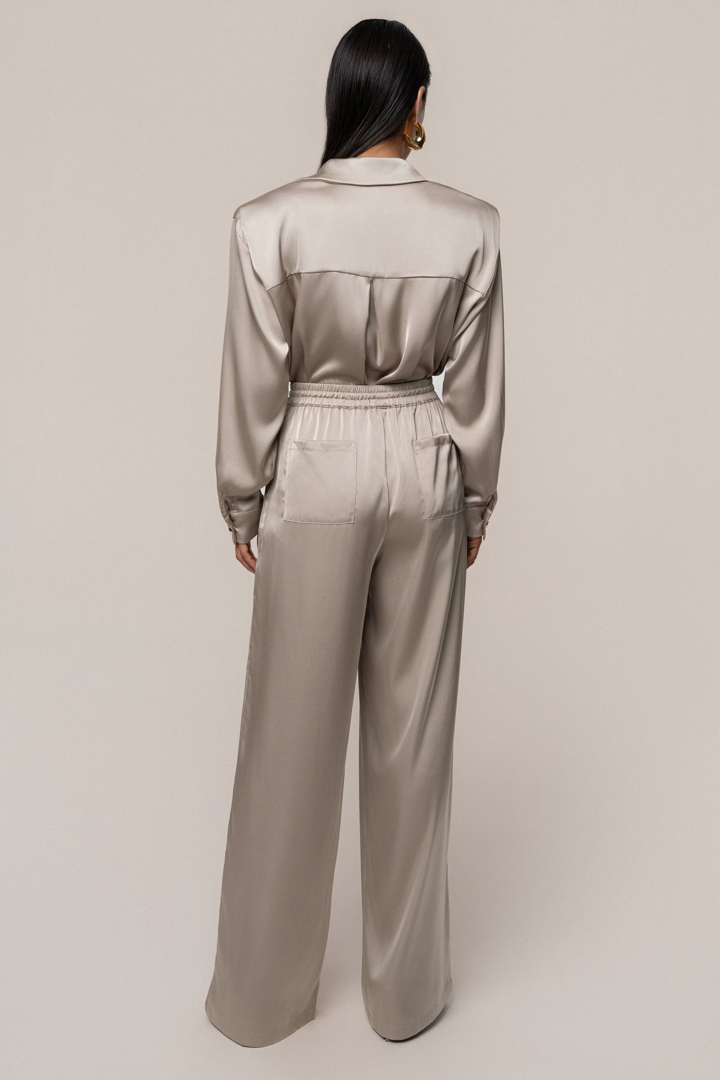 Beige Sunny Day Drawstring Pants JLUXLABEL