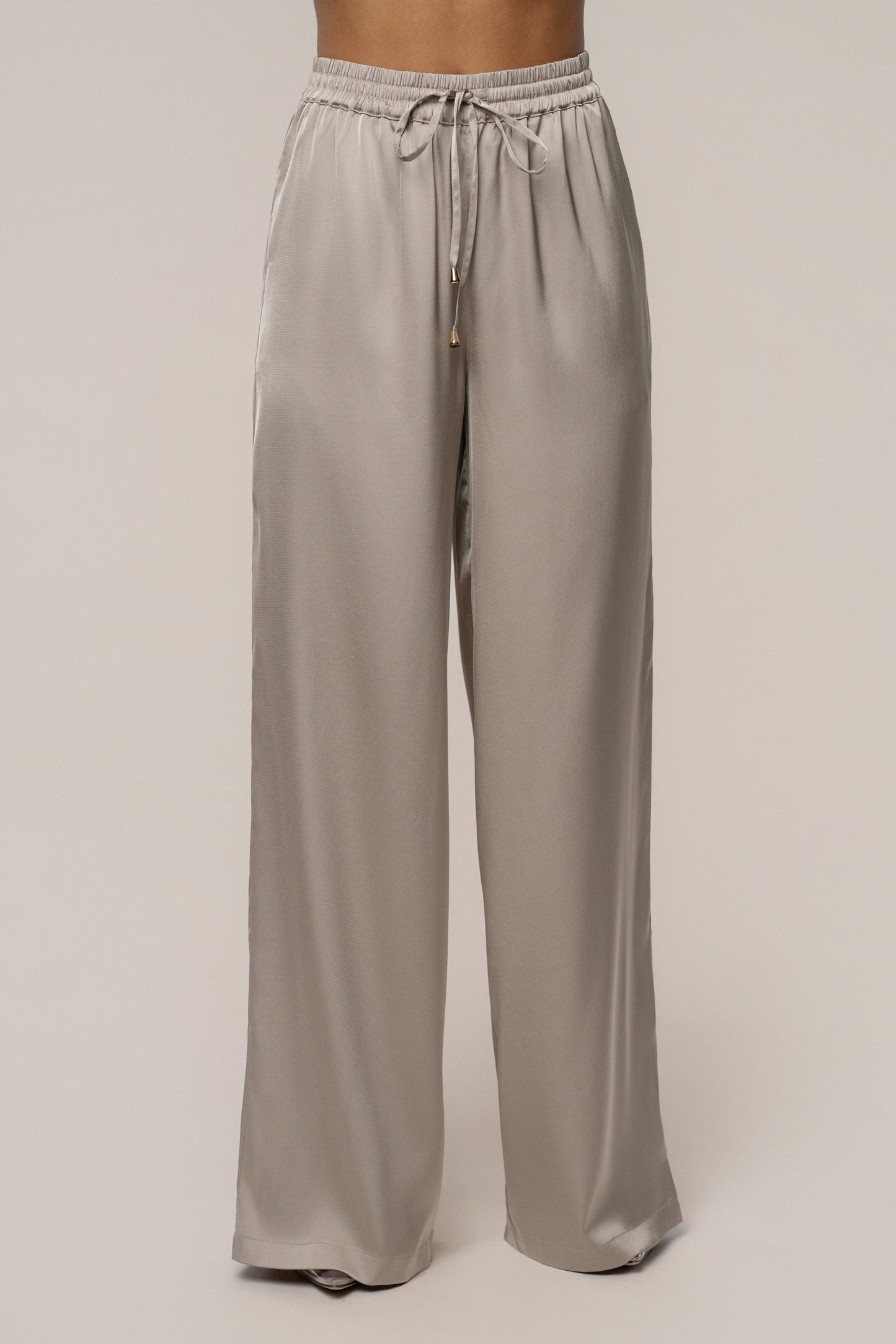 Beige Sunny Day Drawstring Pants JLUXLABEL