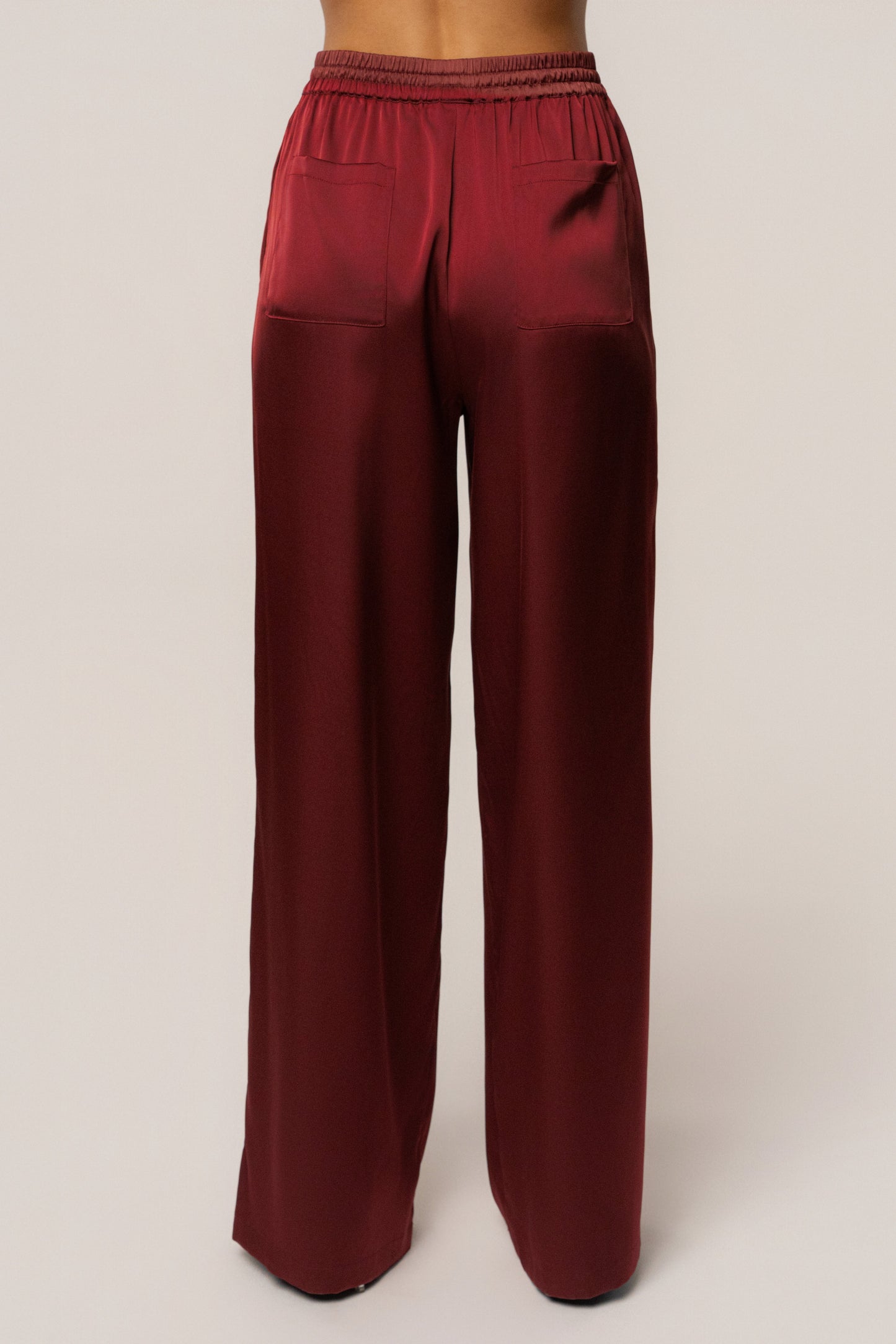 Burgundy Sunny Day Drawstring Pants JLUXLABEL