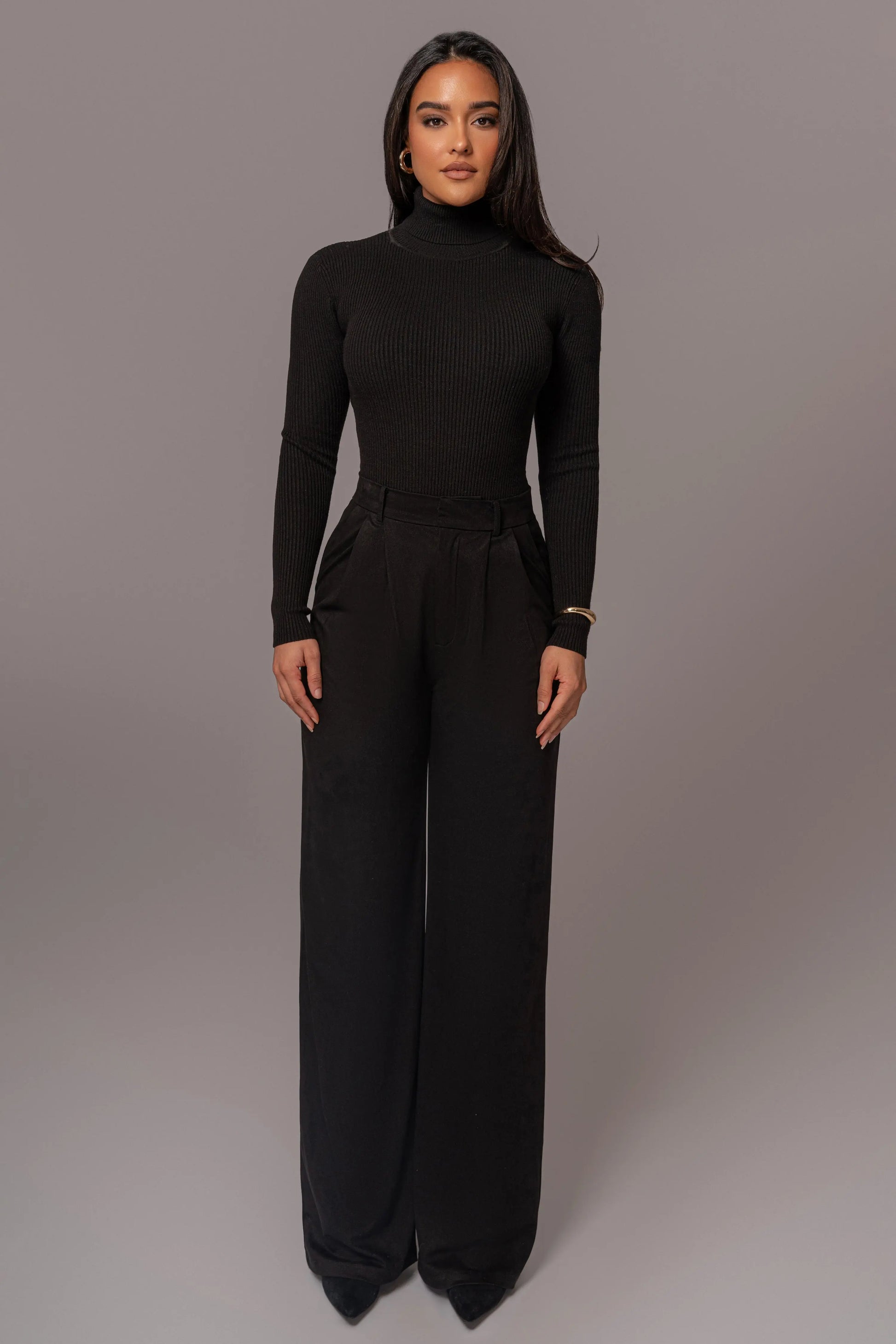 Black Classic High Rise Trousers JLUXLABEL