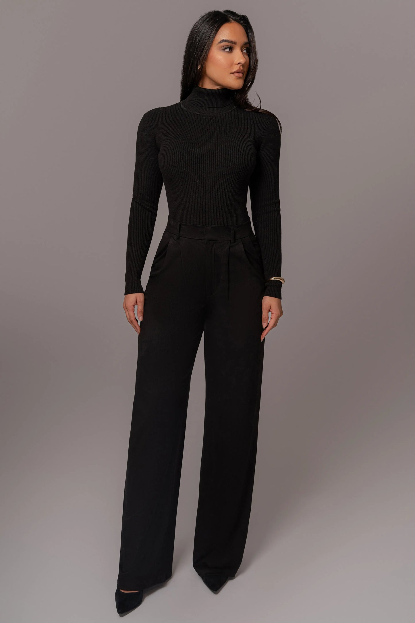 Black Classic High Rise Trousers JLUXLABEL