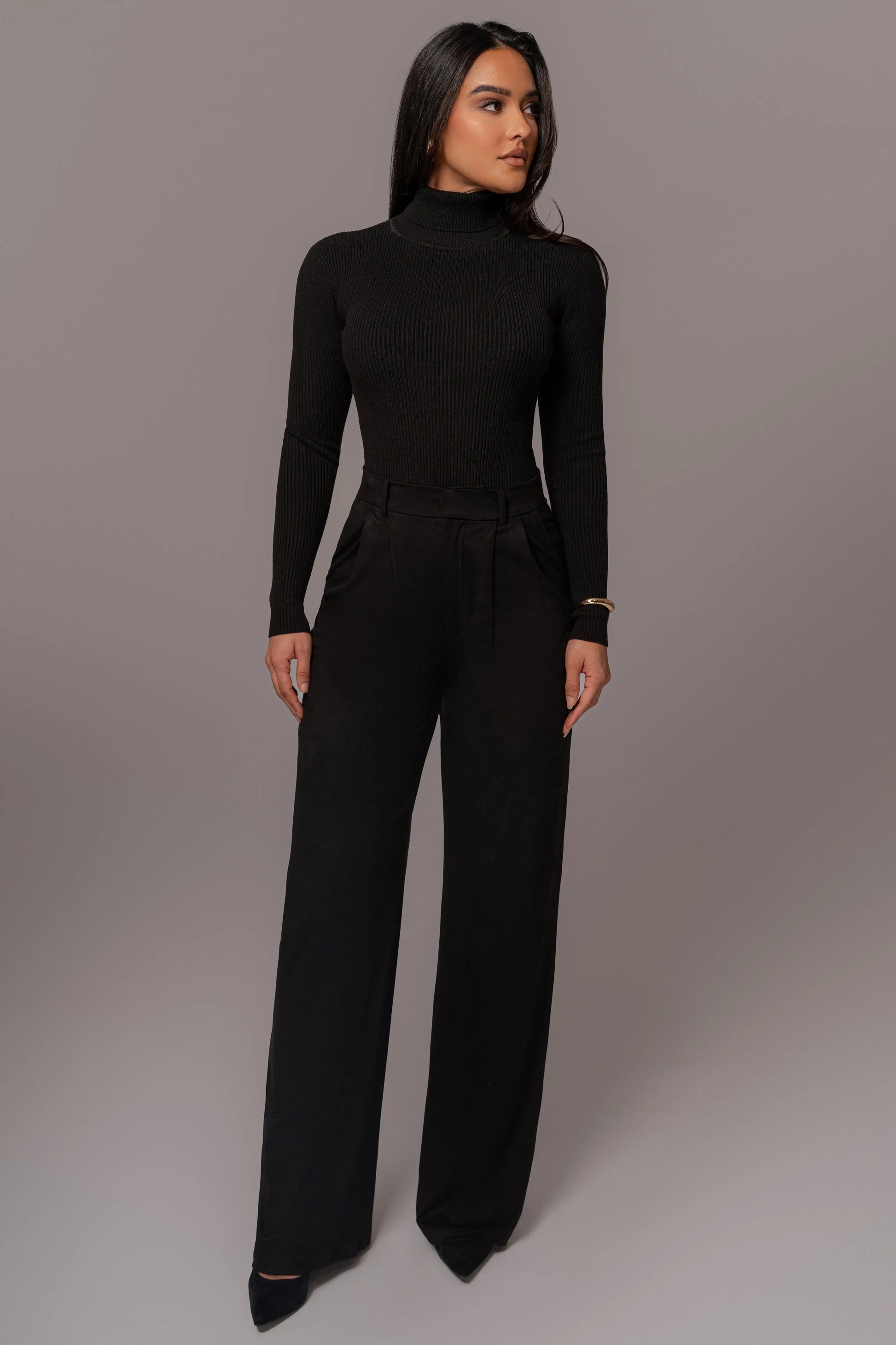 Black Classic High Rise Trousers JLUXLABEL