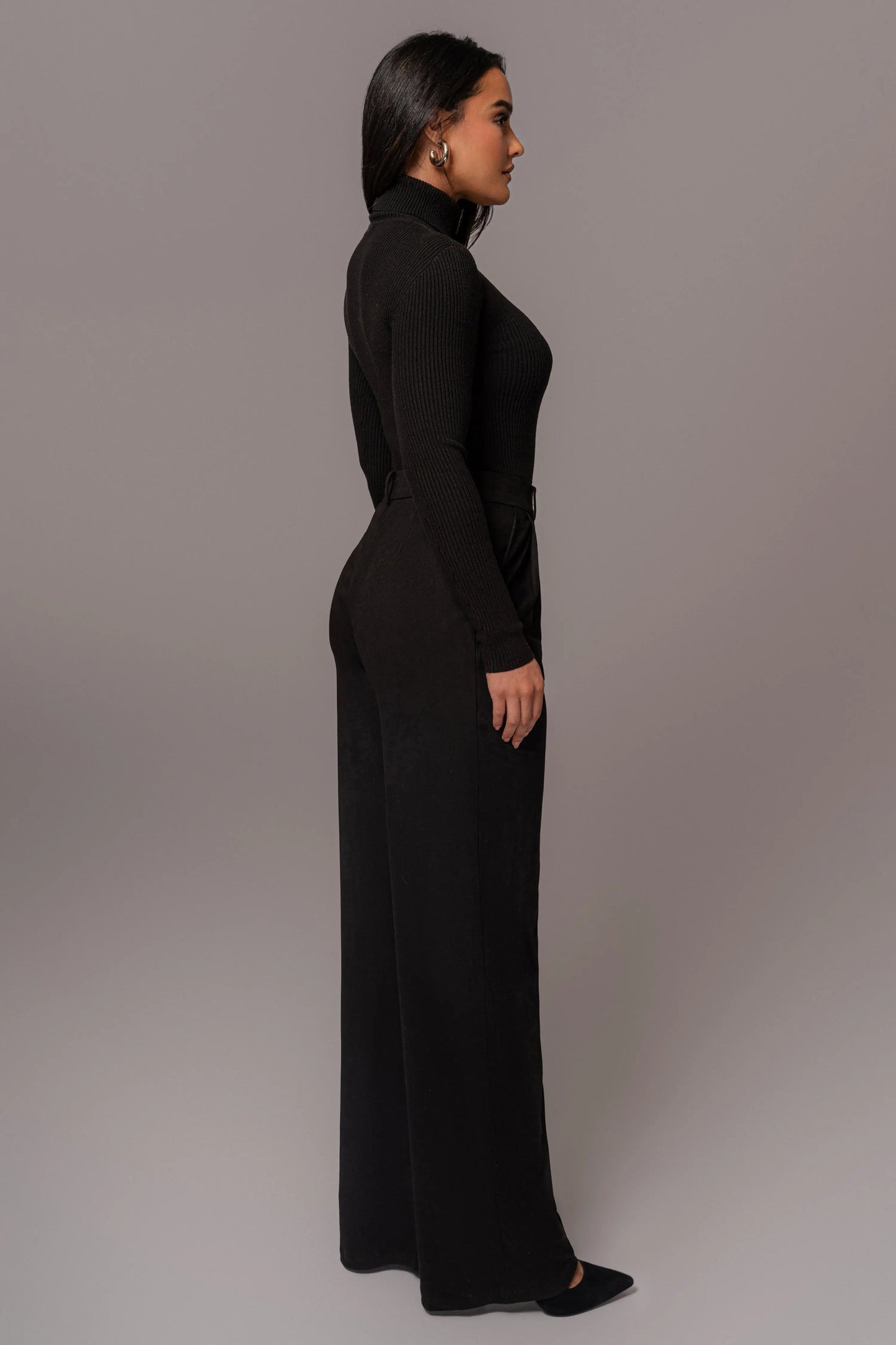Black Classic High Rise Trousers JLUXLABEL