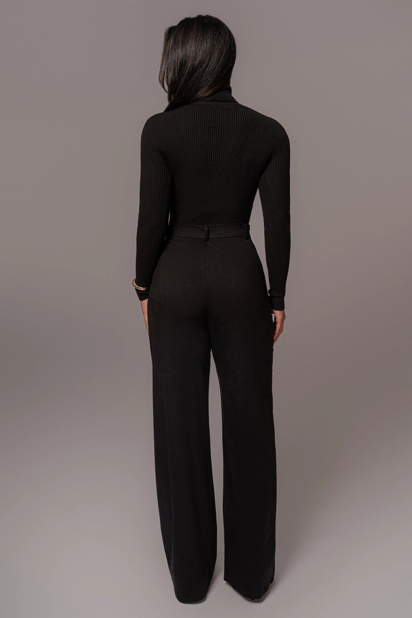 Black Classic High Rise Trousers JLUXLABEL