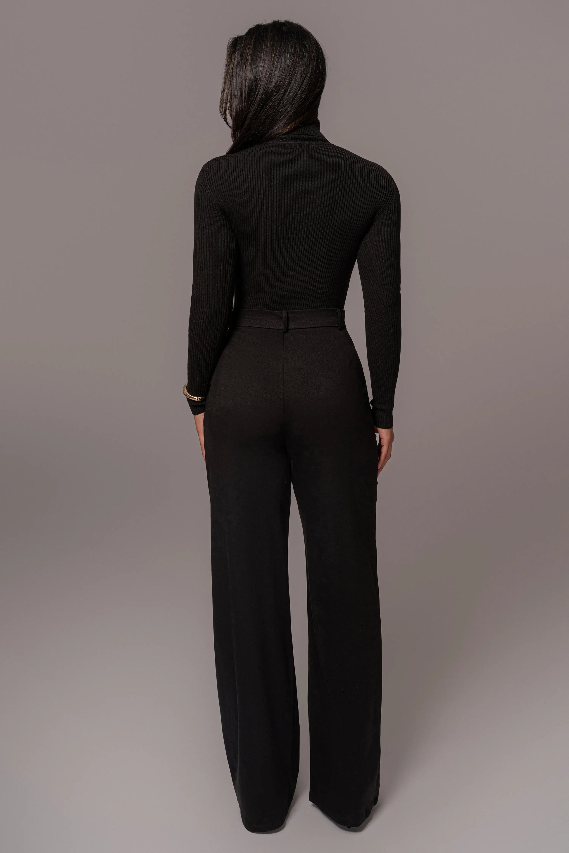 Black Classic High Rise Trousers JLUXLABEL