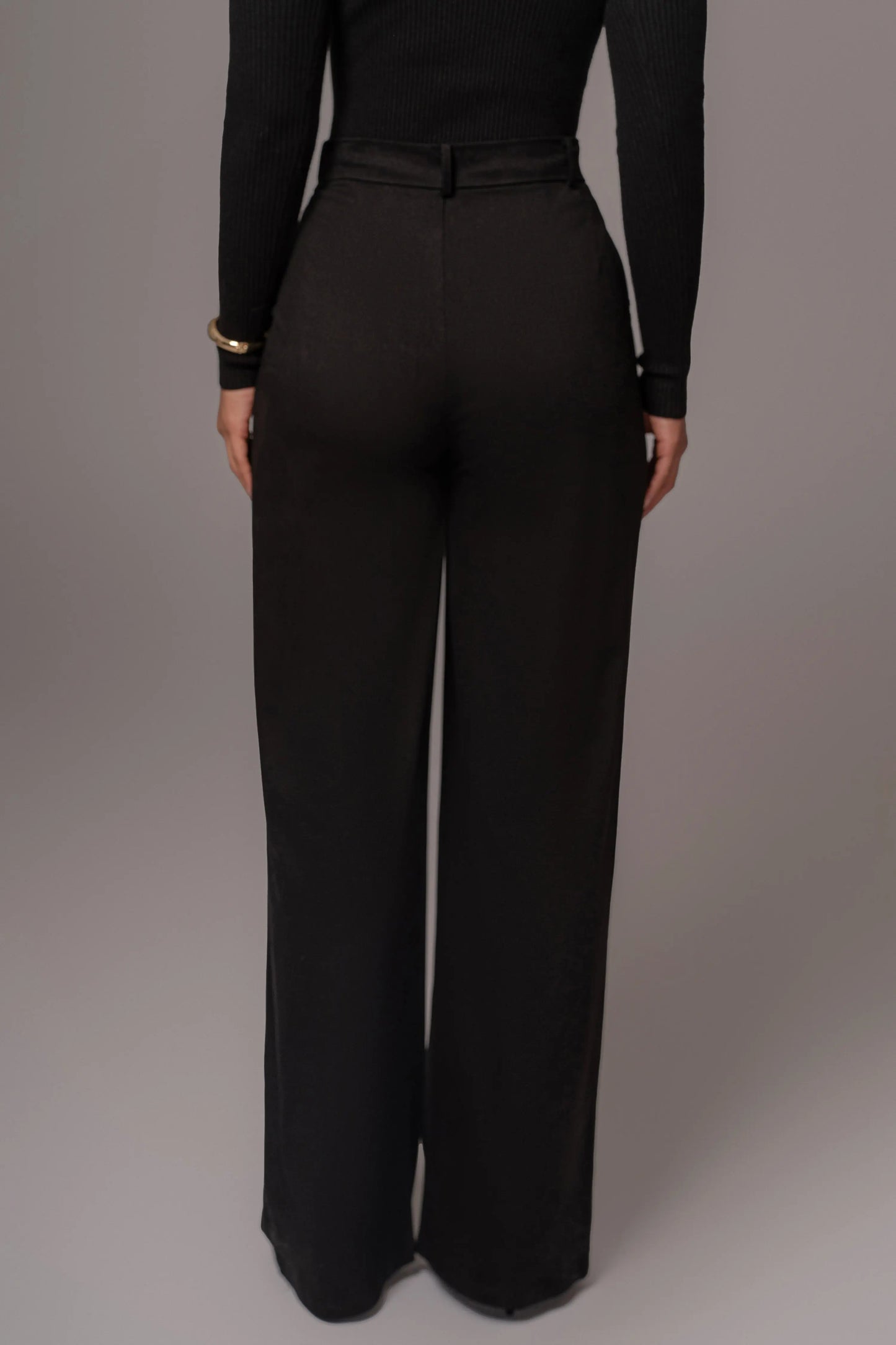 Black Classic High Rise Trousers JLUXLABEL