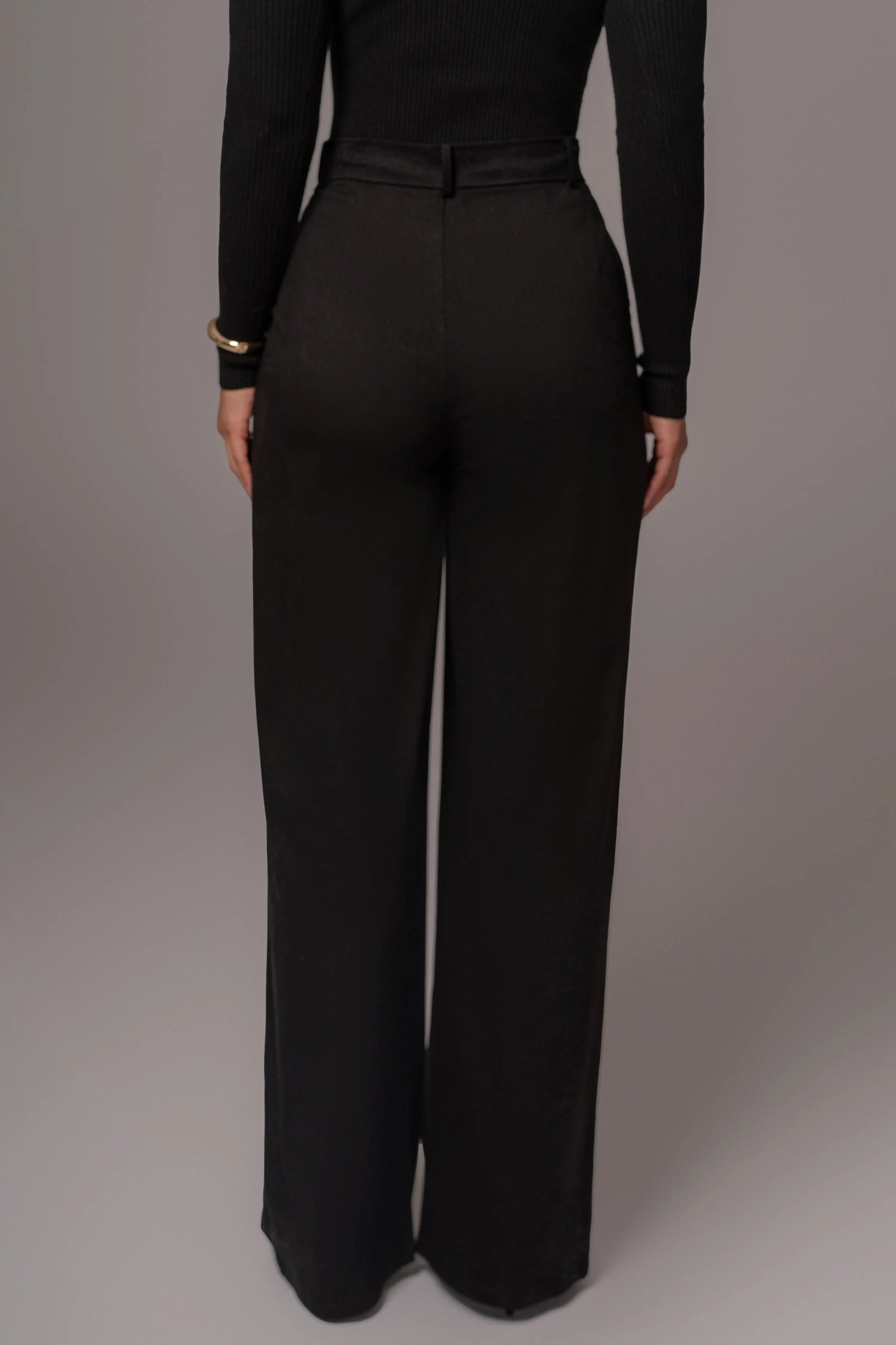 Black Classic High Rise Trousers JLUXLABEL