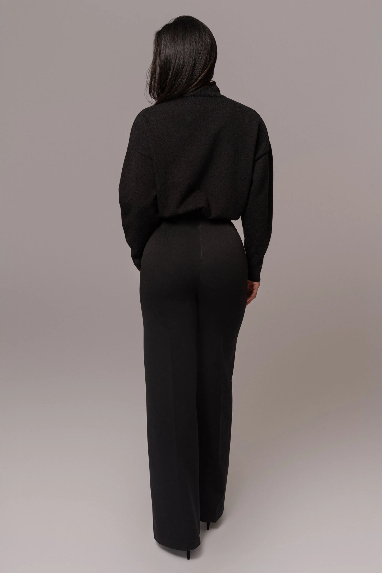 Black Turtleneck Sweater Top JLUXLABEL