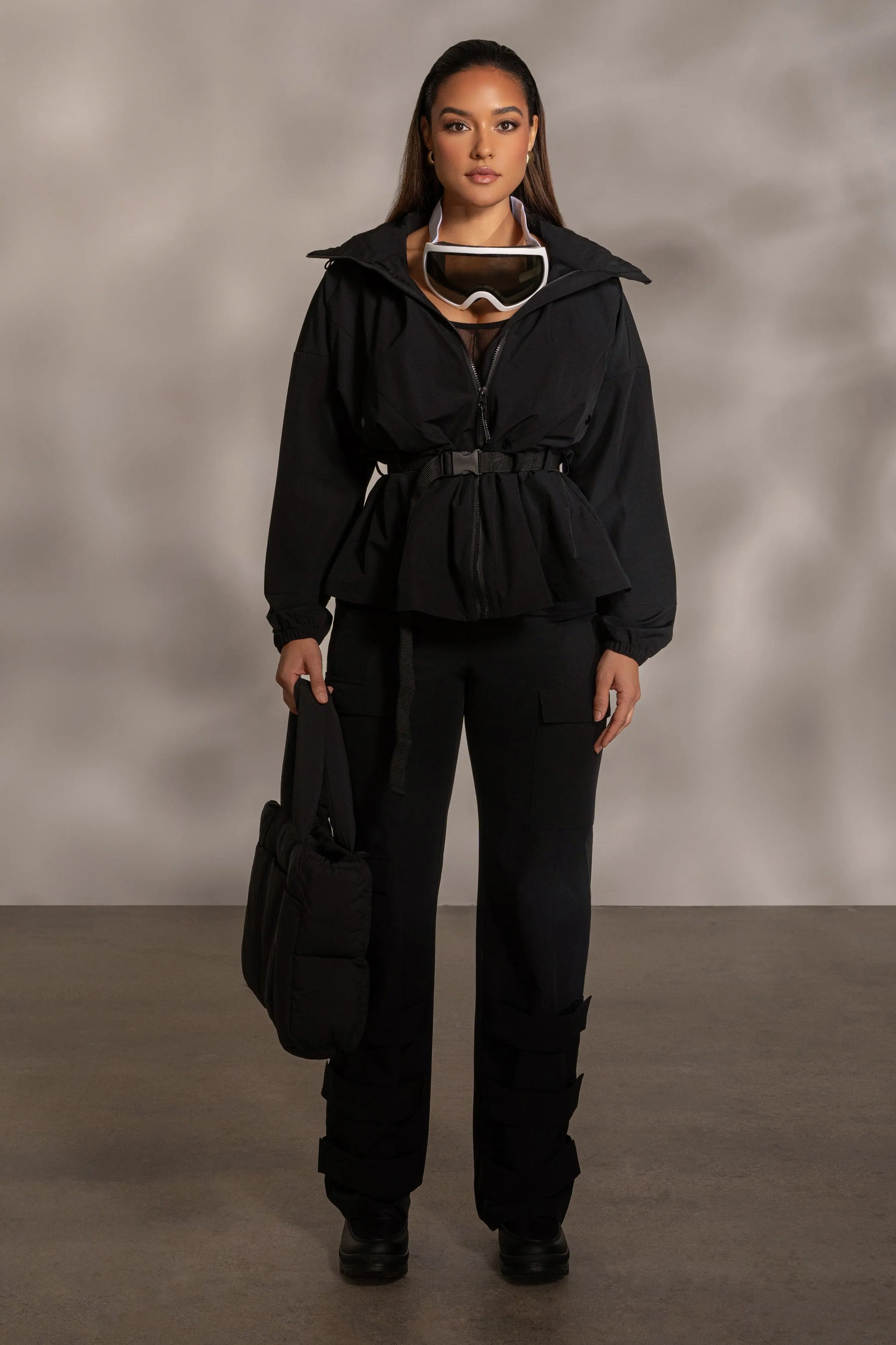 Black Willow Belted Jacket JLUXLABEL