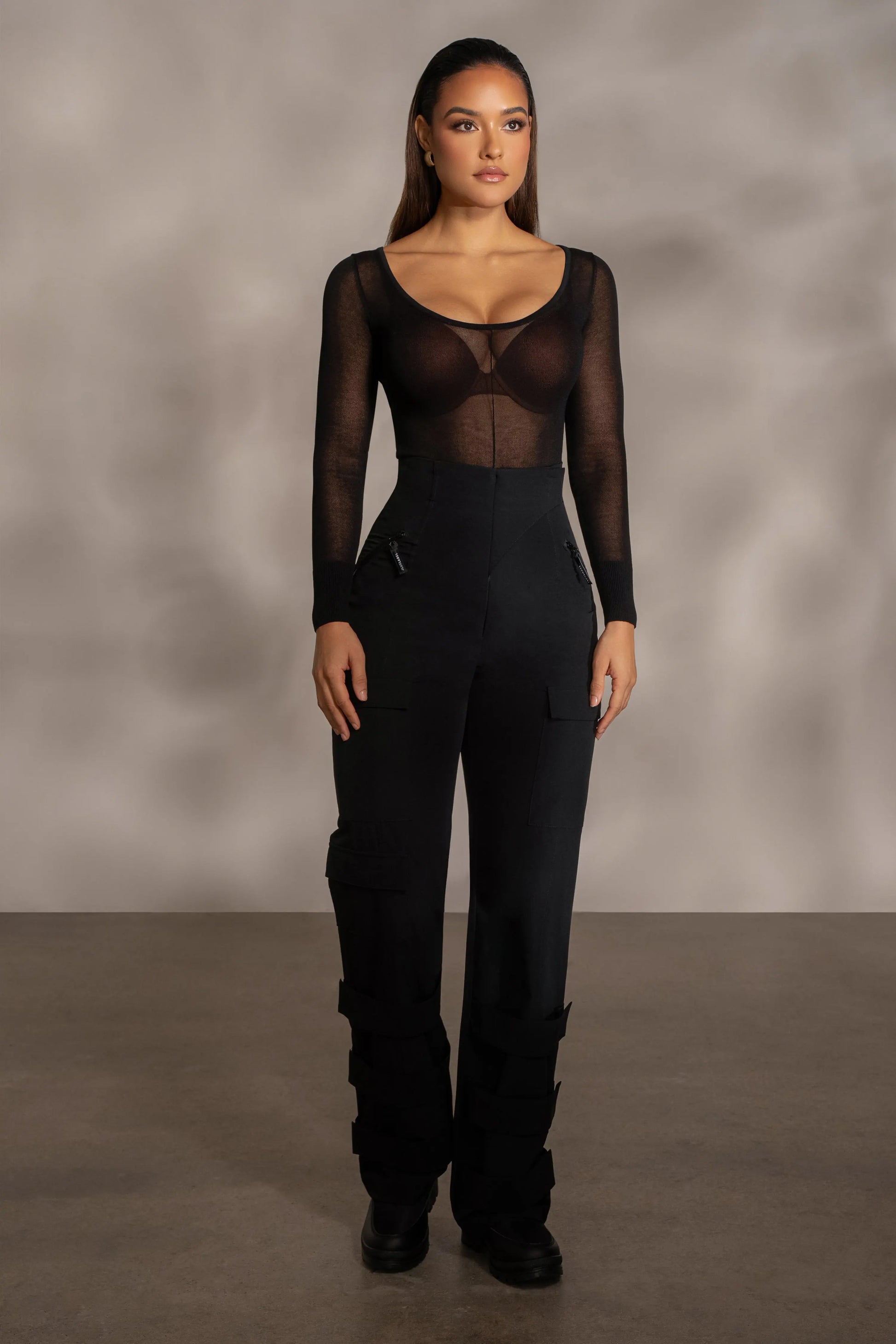Black Nyah Nylon Utility Pants JLUXLABEL