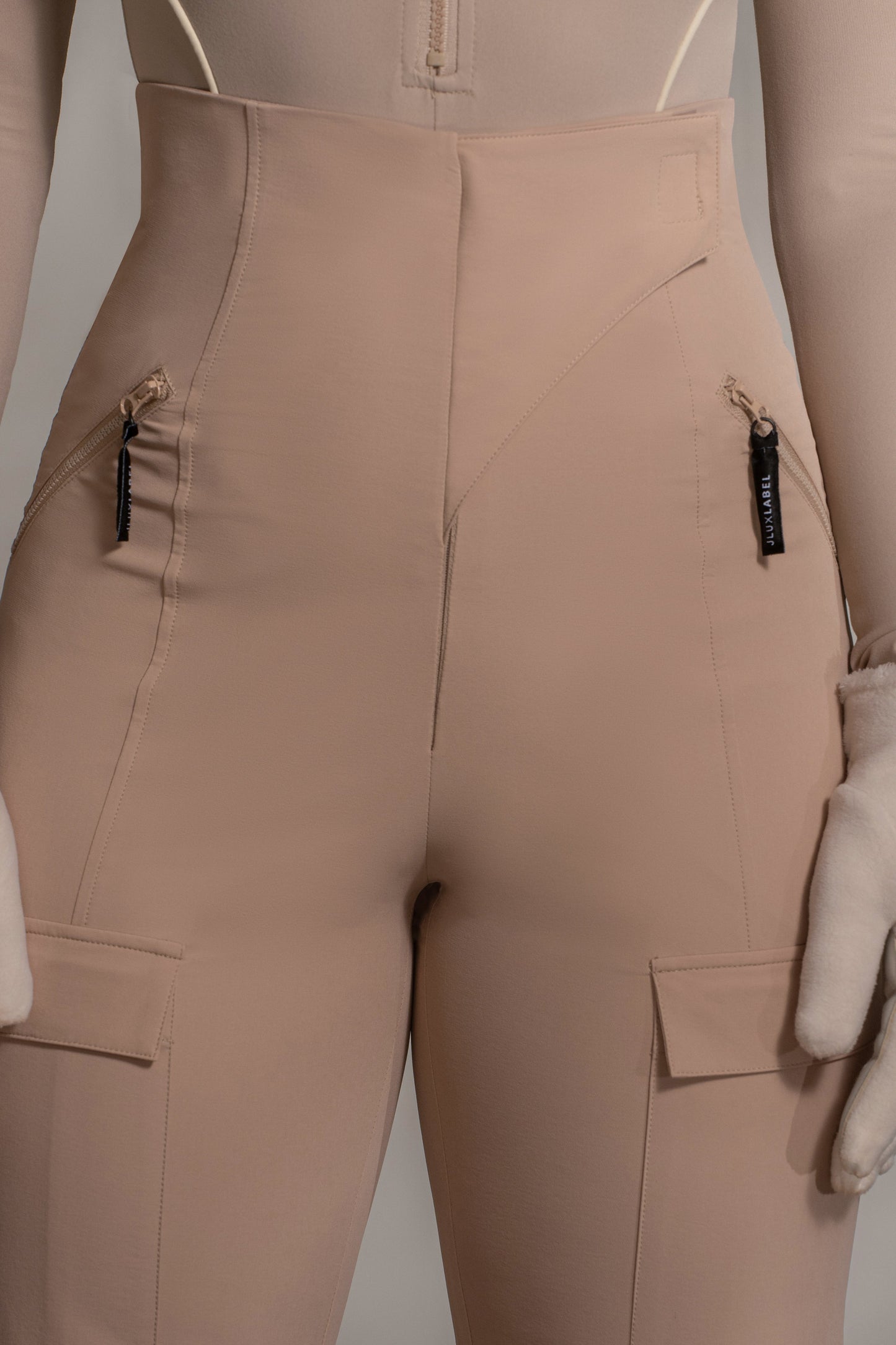 Tan Nyah Nylon Utility Pants