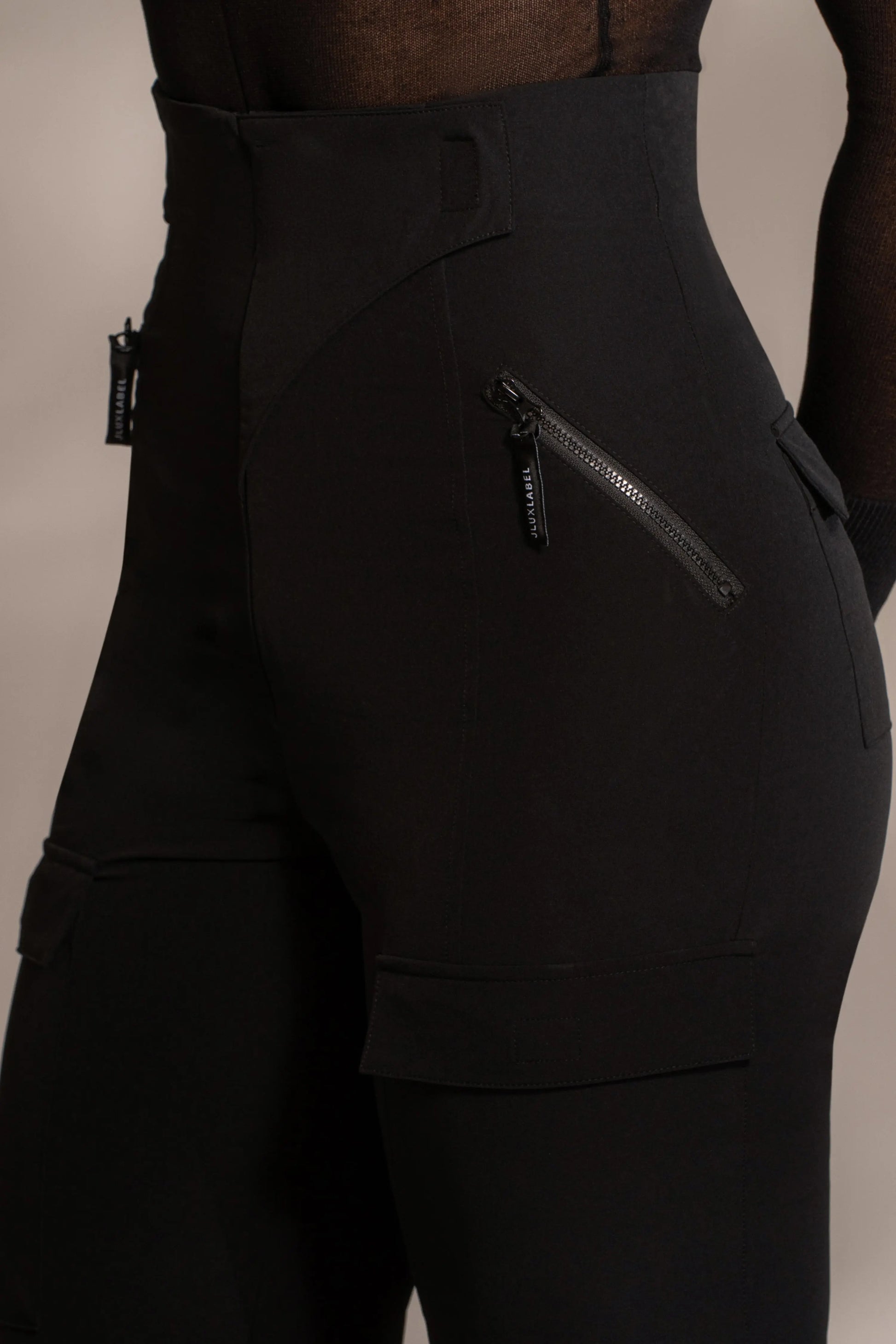 Black Nyah Nylon Utility Pants JLUXLABEL