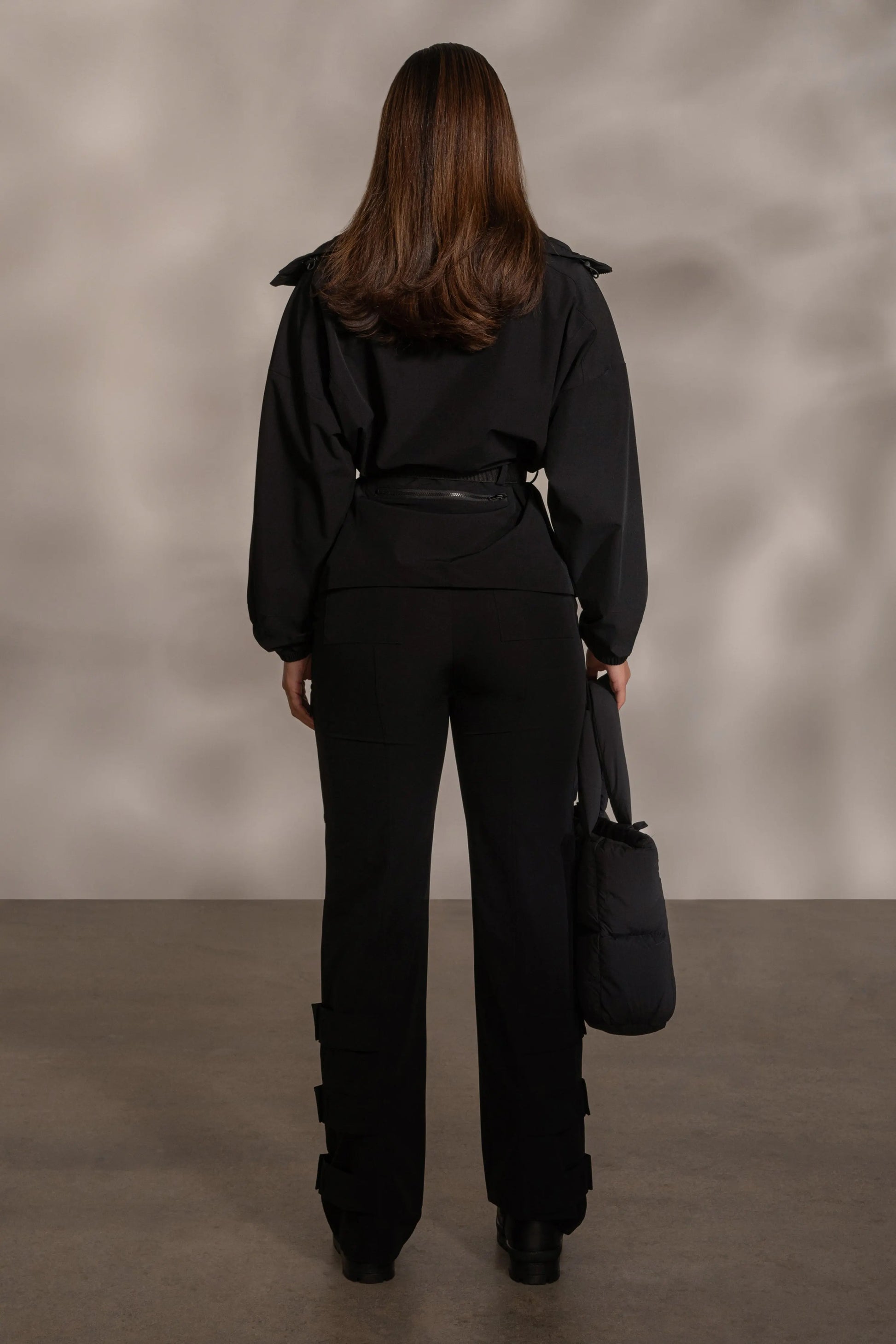 Black Willow Belted Jacket JLUXLABEL