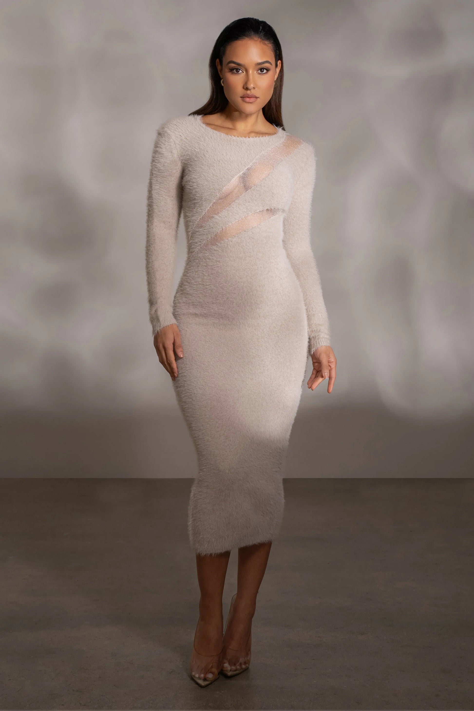 Beige More To Love Maxi Dress JLUXLABEL