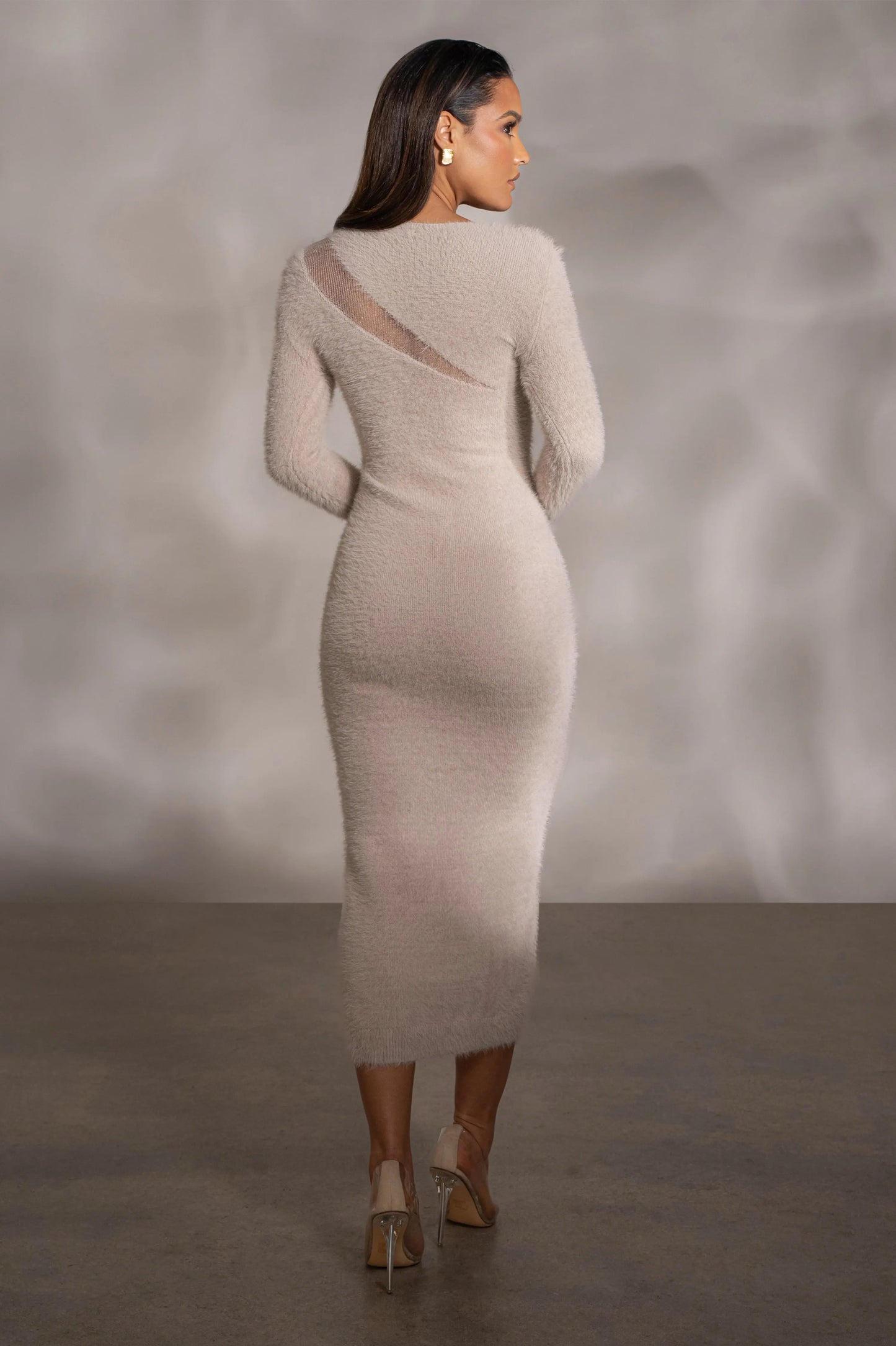 Beige More To Love Maxi Dress JLUXLABEL