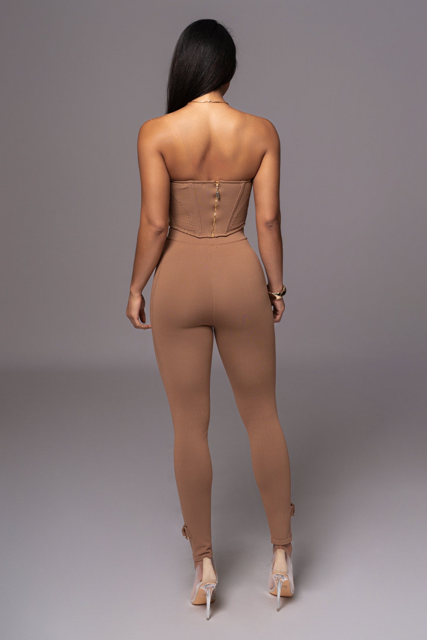 Pecan Freda Knit Bustier