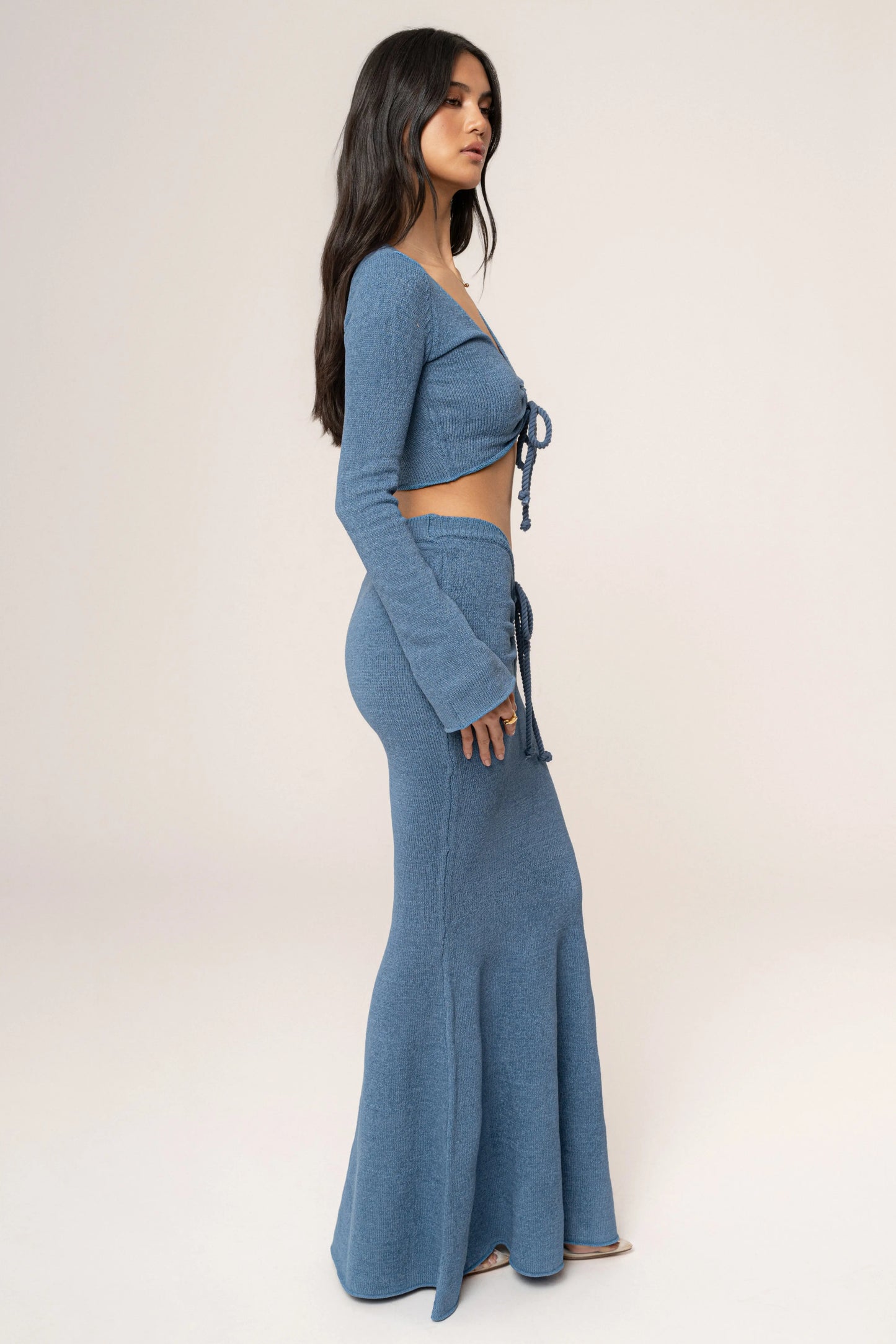 Blue Dusk Resort Two-Piece Skirt Set JLUXLABEL
