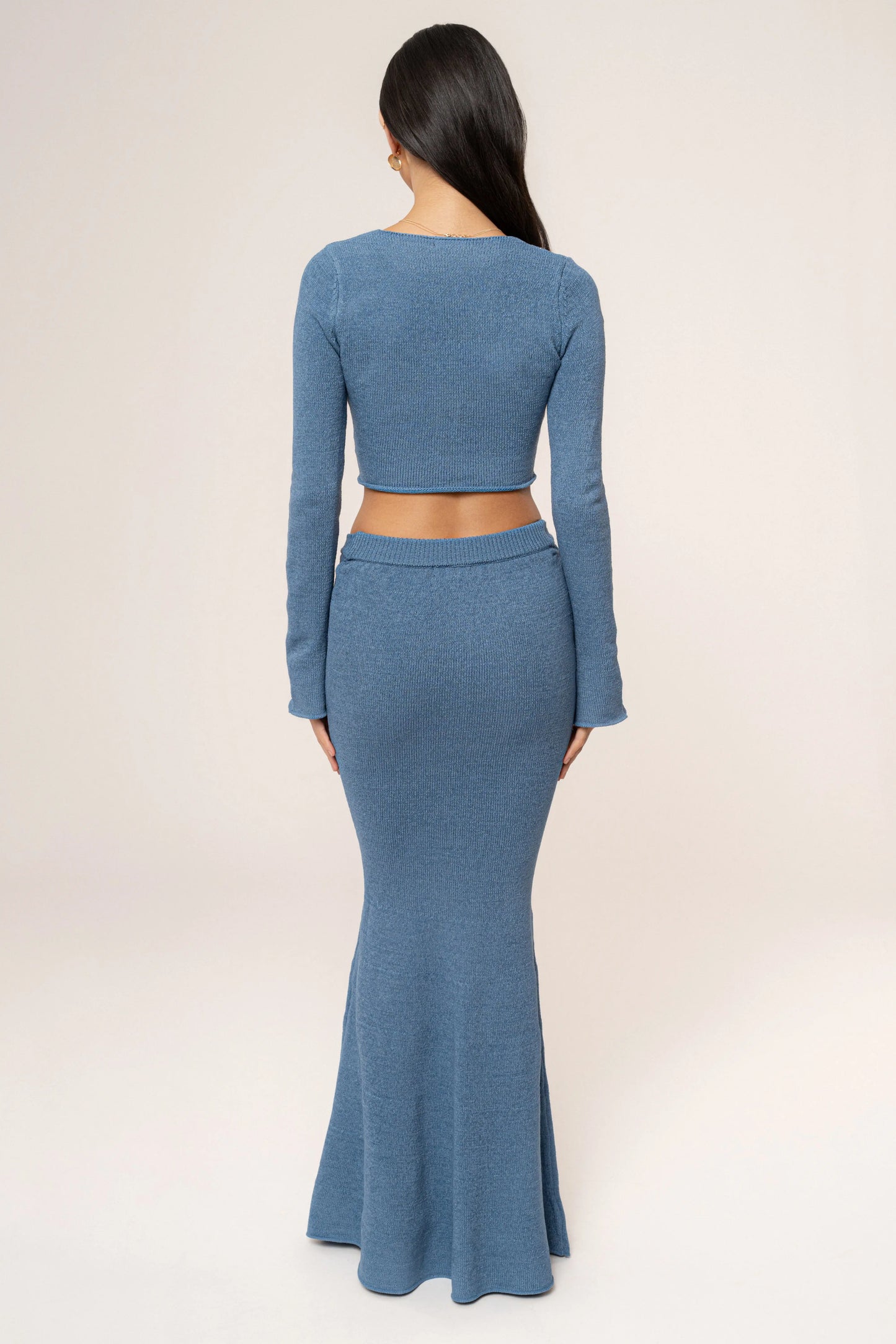 Blue Dusk Resort Two-Piece Skirt Set JLUXLABEL