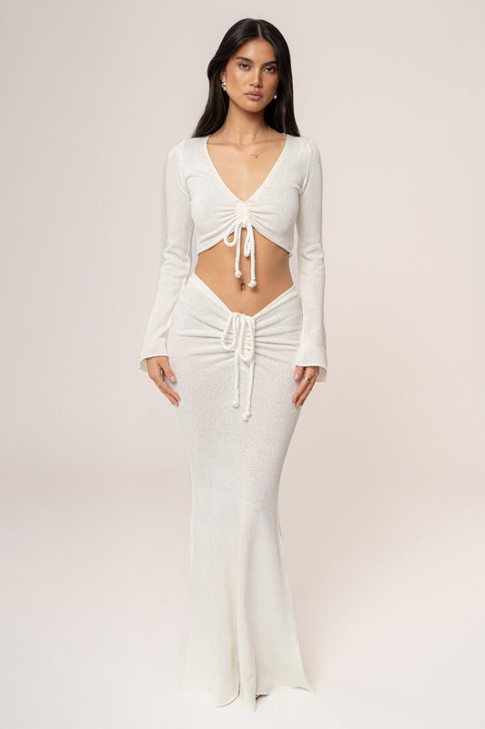 Ivory Resort Two-Piece Skirt Set