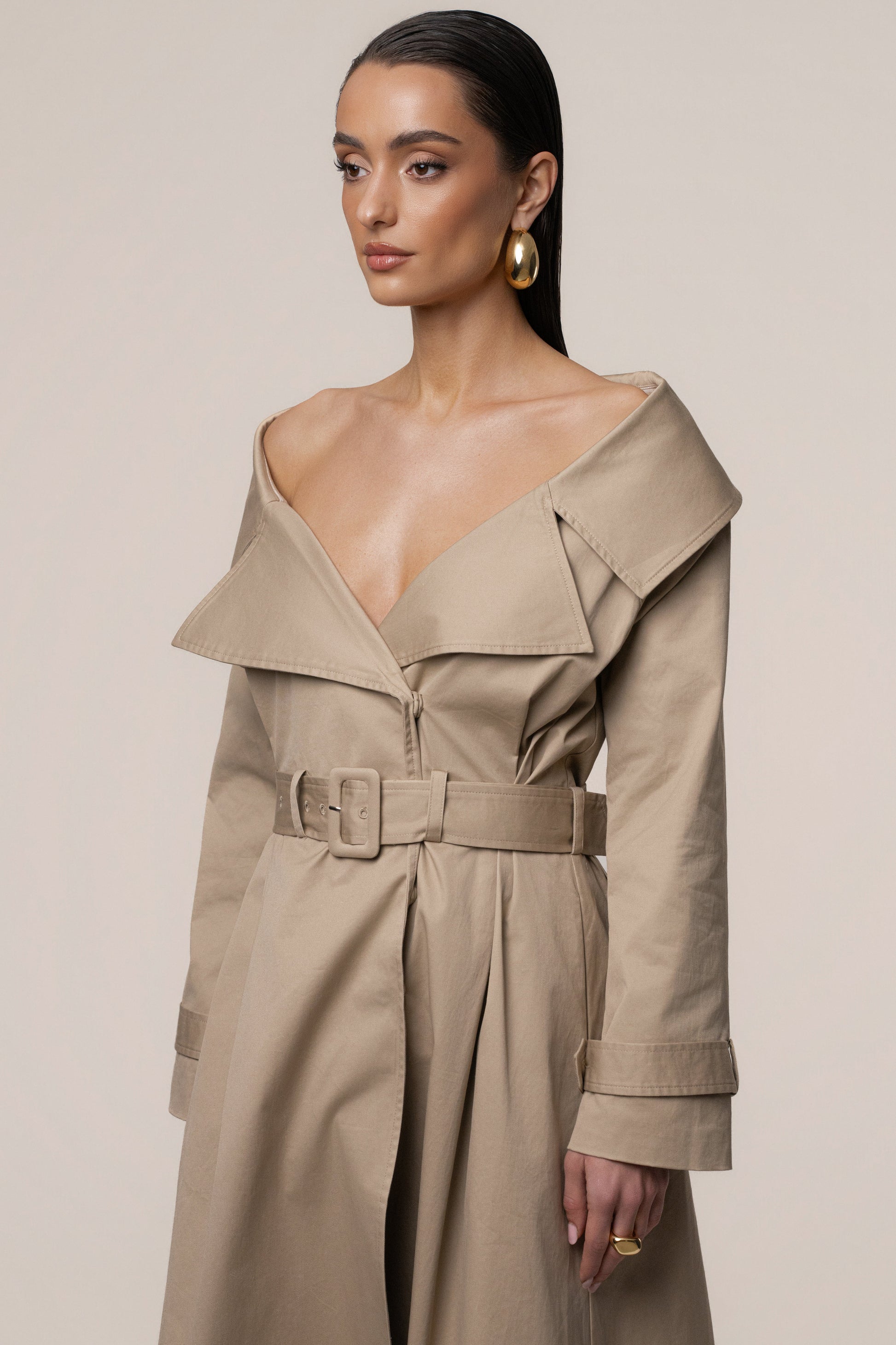Stone Soft Authority Trench Coat JLUXLABEL