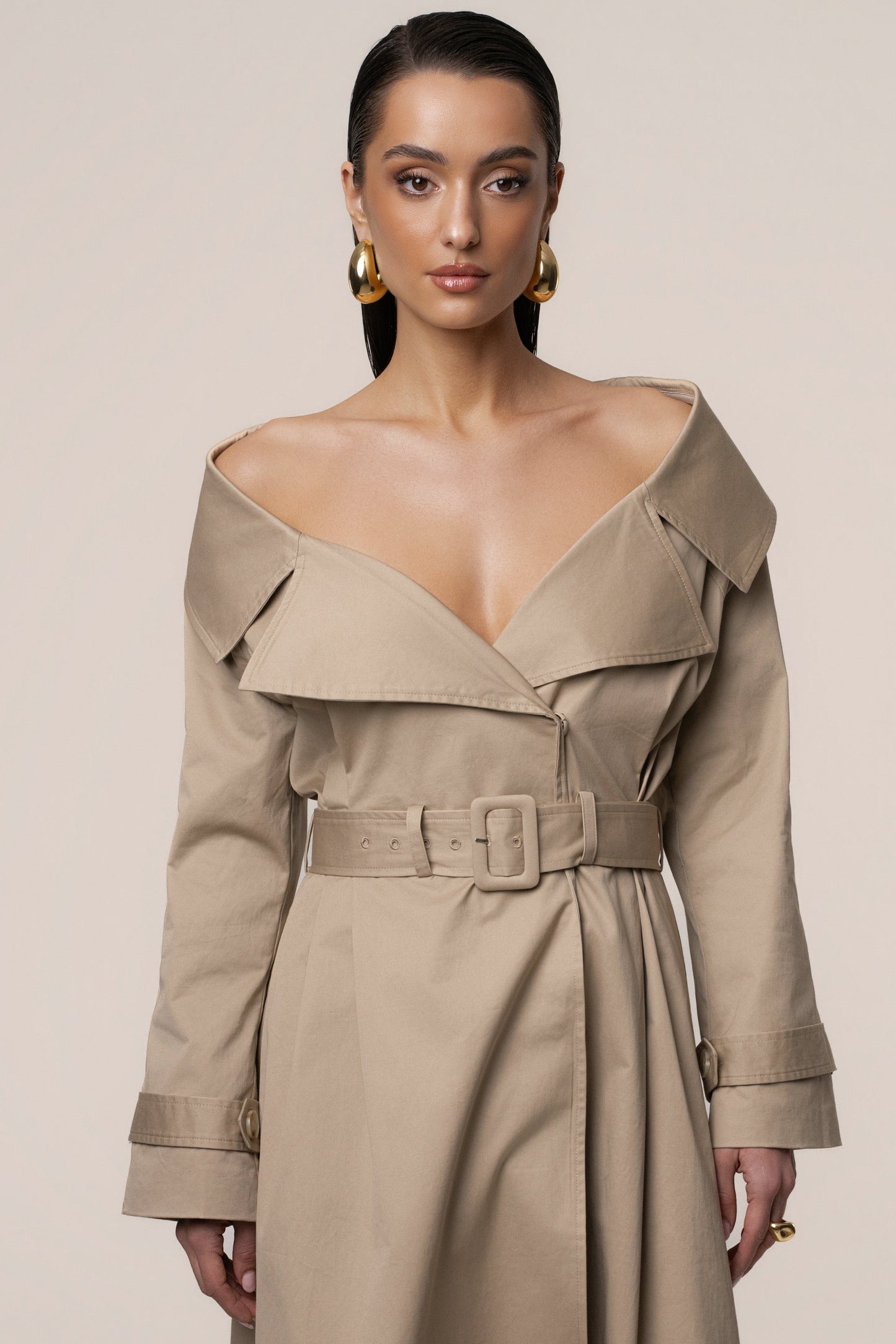 Stone Soft Authority Trench Coat JLUXLABEL