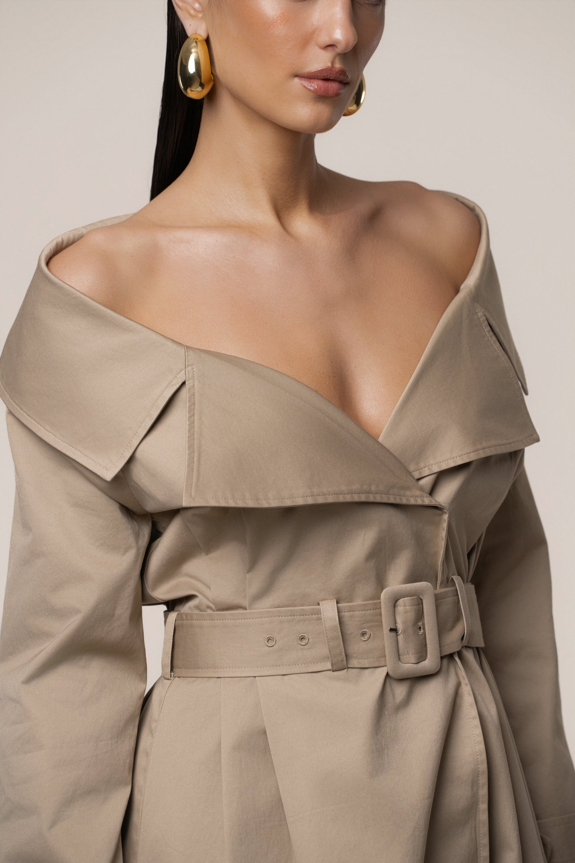 Stone Soft Authority Trench Coat JLUXLABEL