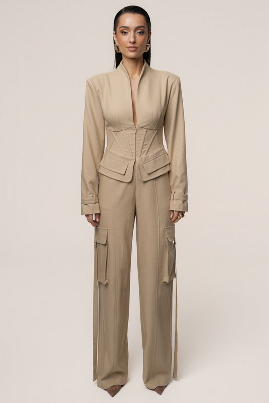 Stone Day Off Cargo Jumpsuit JLUXLABEL